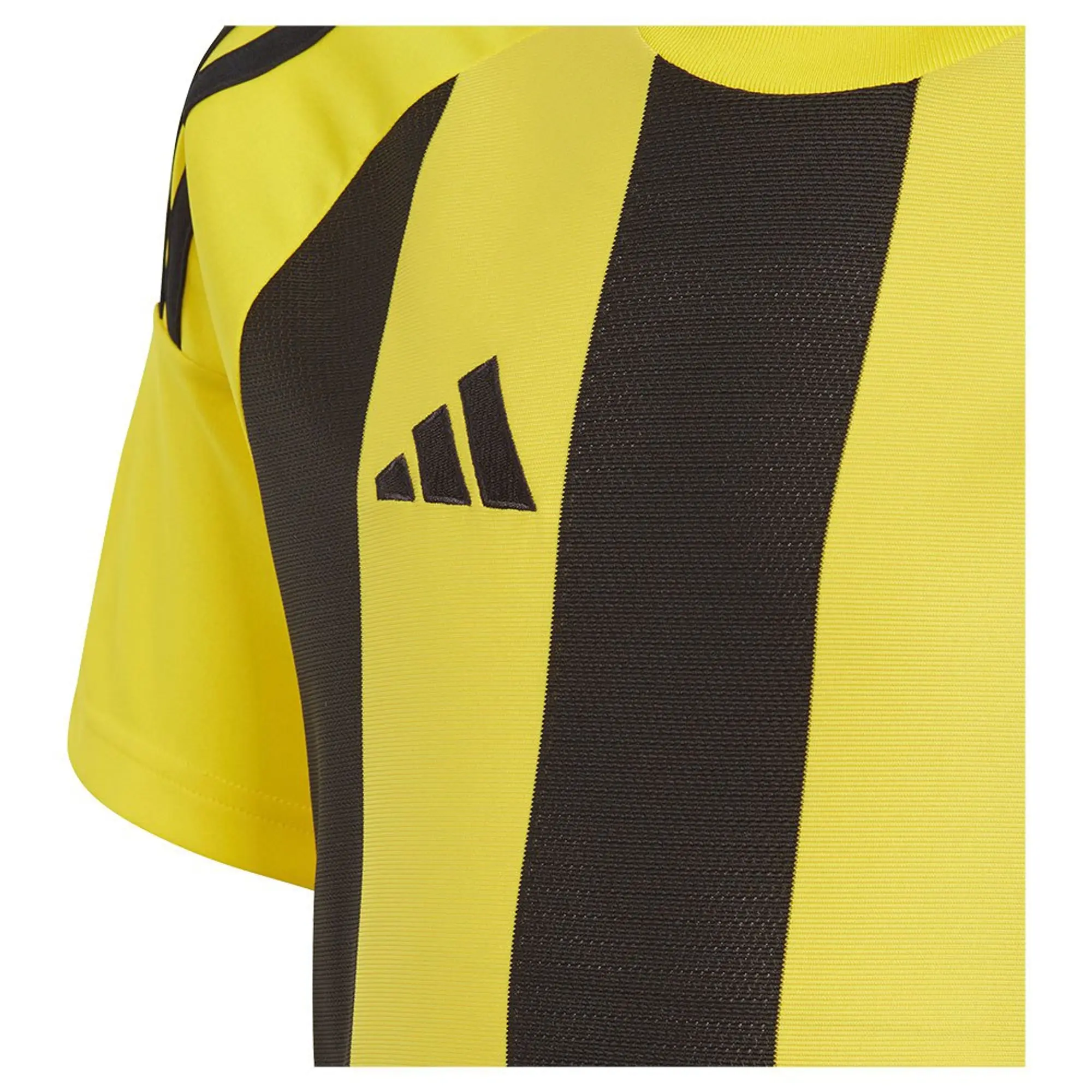 Adidas Playershirt Striped 24 - ['Black', 'Yellow']