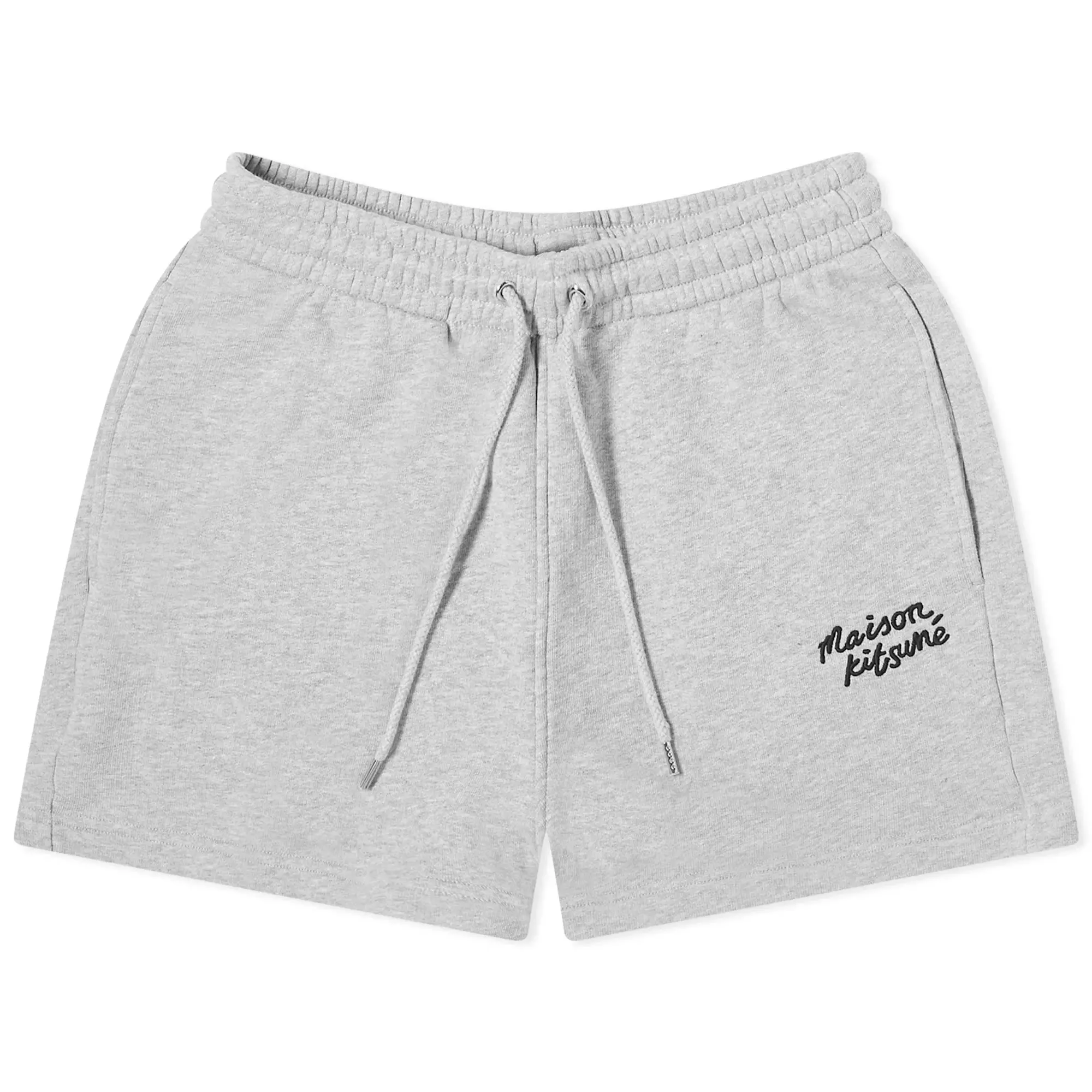 Maison Kitsuné Maison Kitsune Handwriting Logo Regular Jog Shorts Light Grey Melange