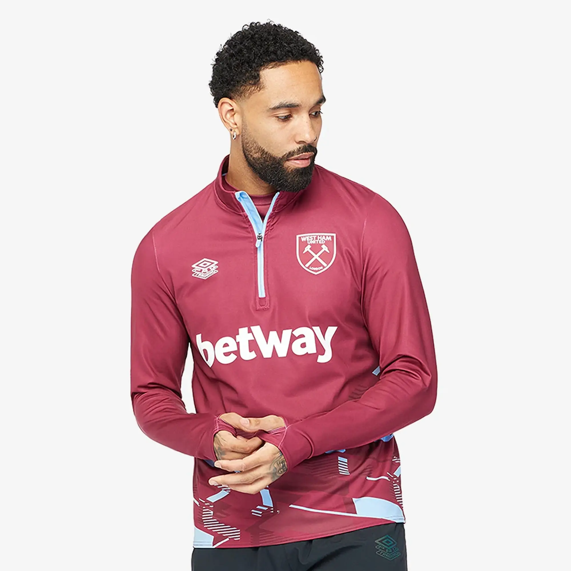 Umbro West Ham United 23/24 Warm-Up Midlayer - Red