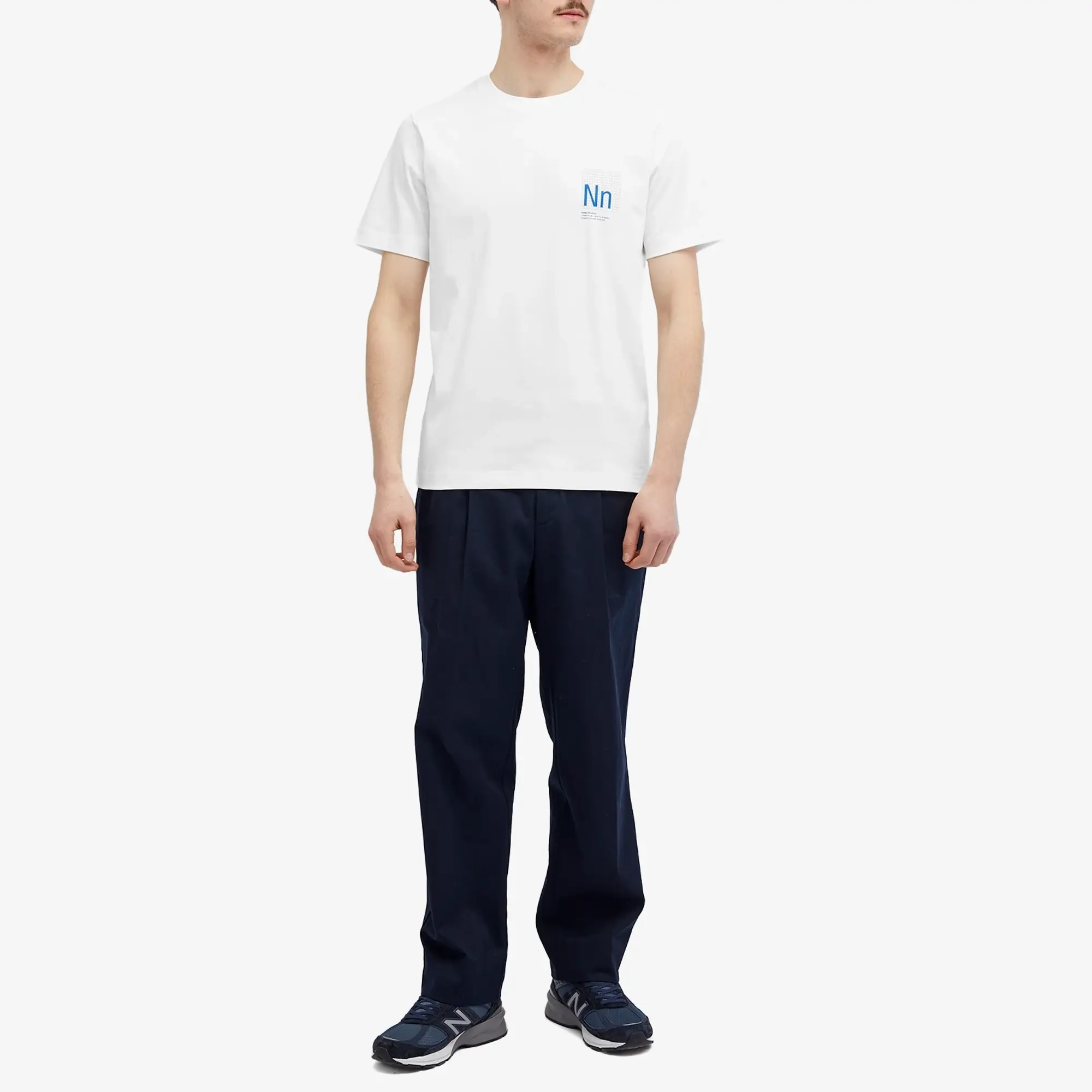 Norse Projects Men's Jakob Organic Interlock N Print T-Shirt White