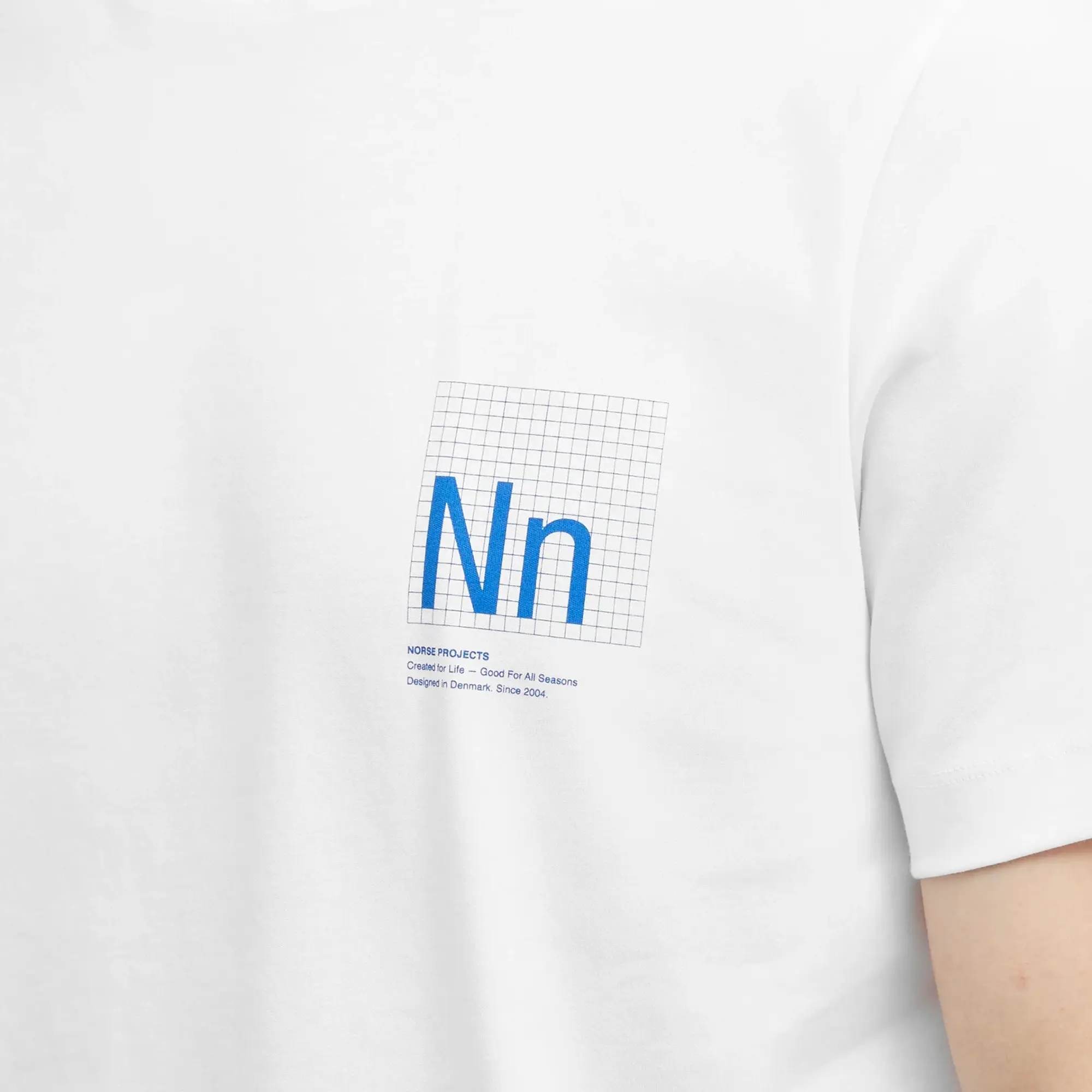 Norse Projects Men's Jakob Organic Interlock N Print T-Shirt White