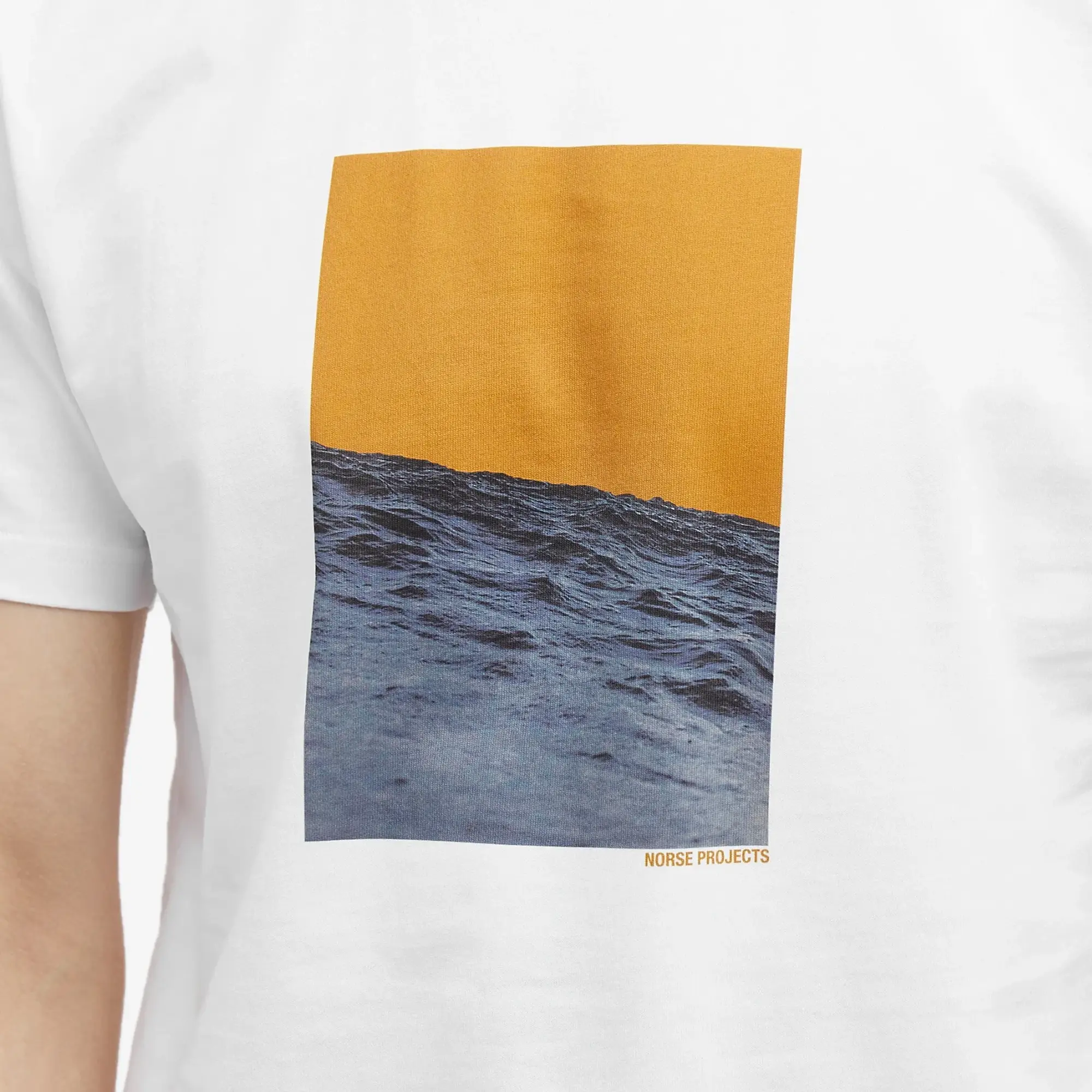 Norse Projects Men's Johannes Organic Waves Print T-shirt White