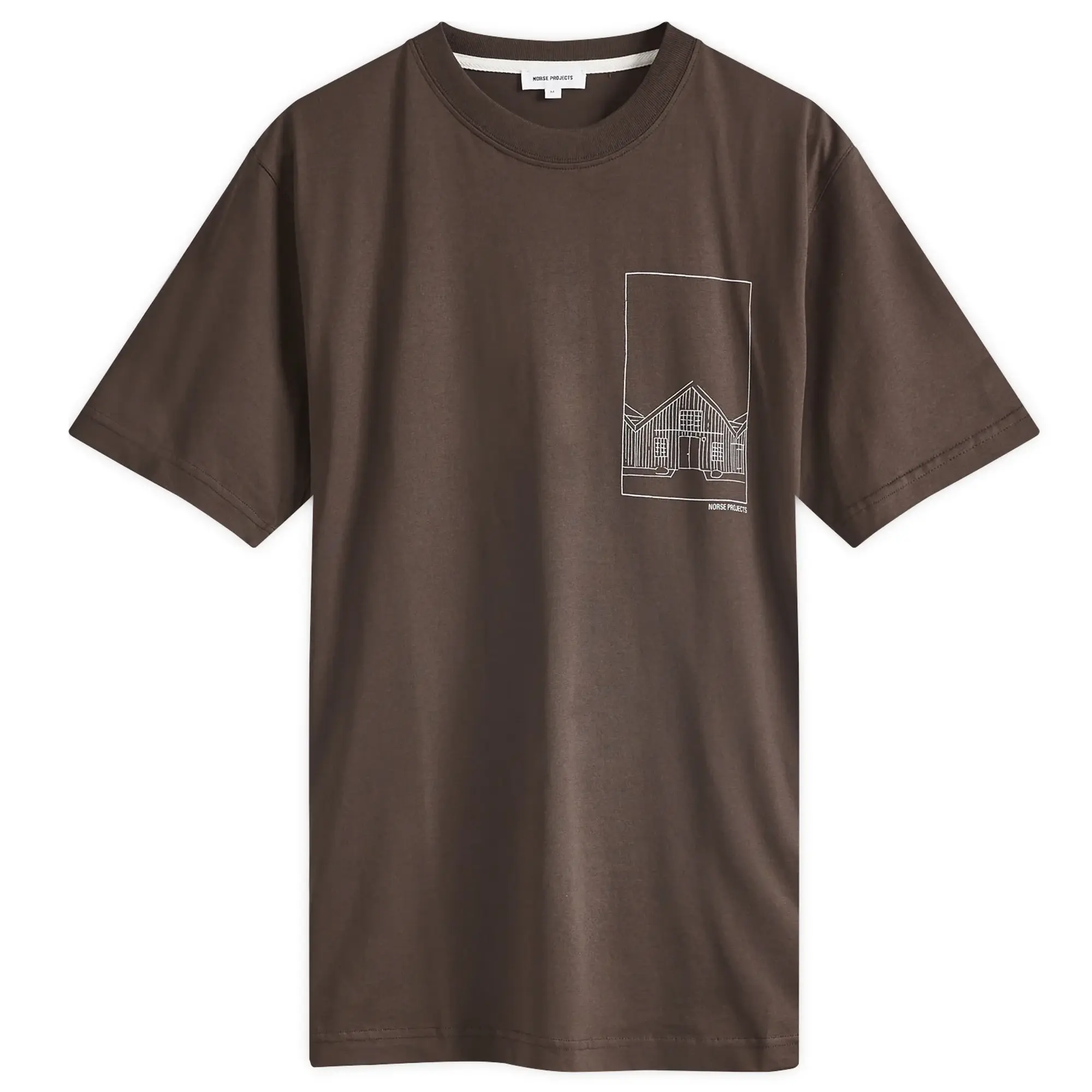 Norse Projects Men's Johannes Organic Kanonbadsvej Print T-Shirt Espresso