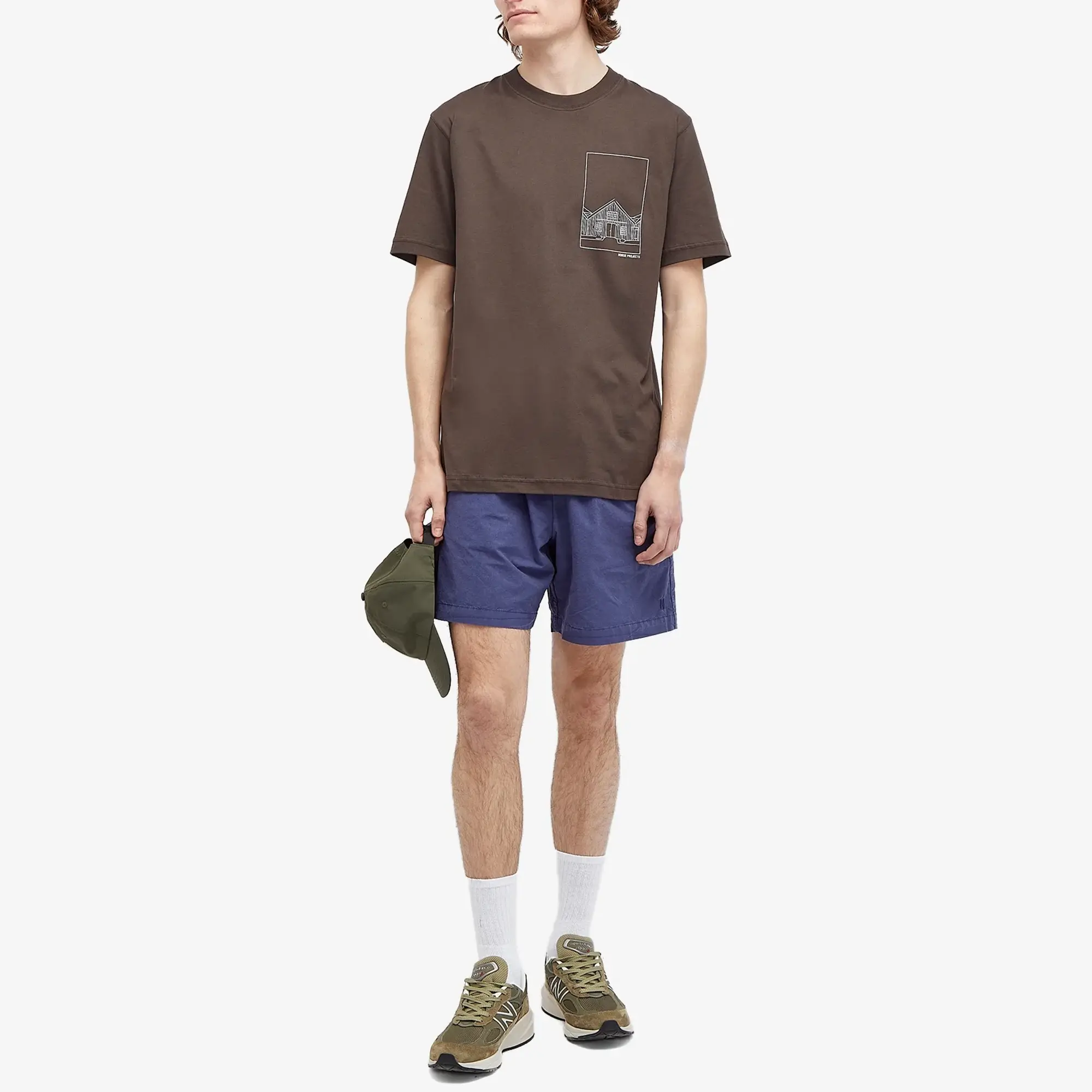 Norse Projects Men's Johannes Organic Kanonbadsvej Print T-Shirt Espresso