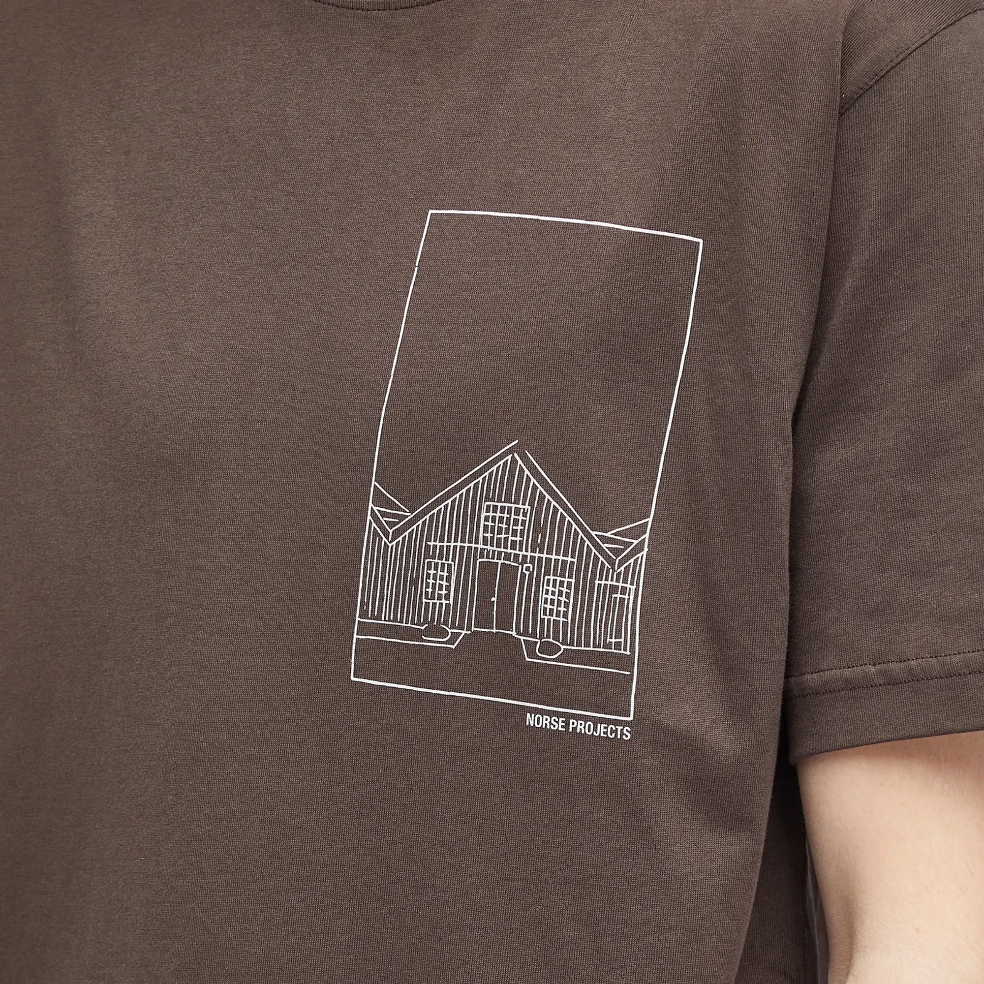 Norse Projects Men's Johannes Organic Kanonbadsvej Print T-Shirt Espresso