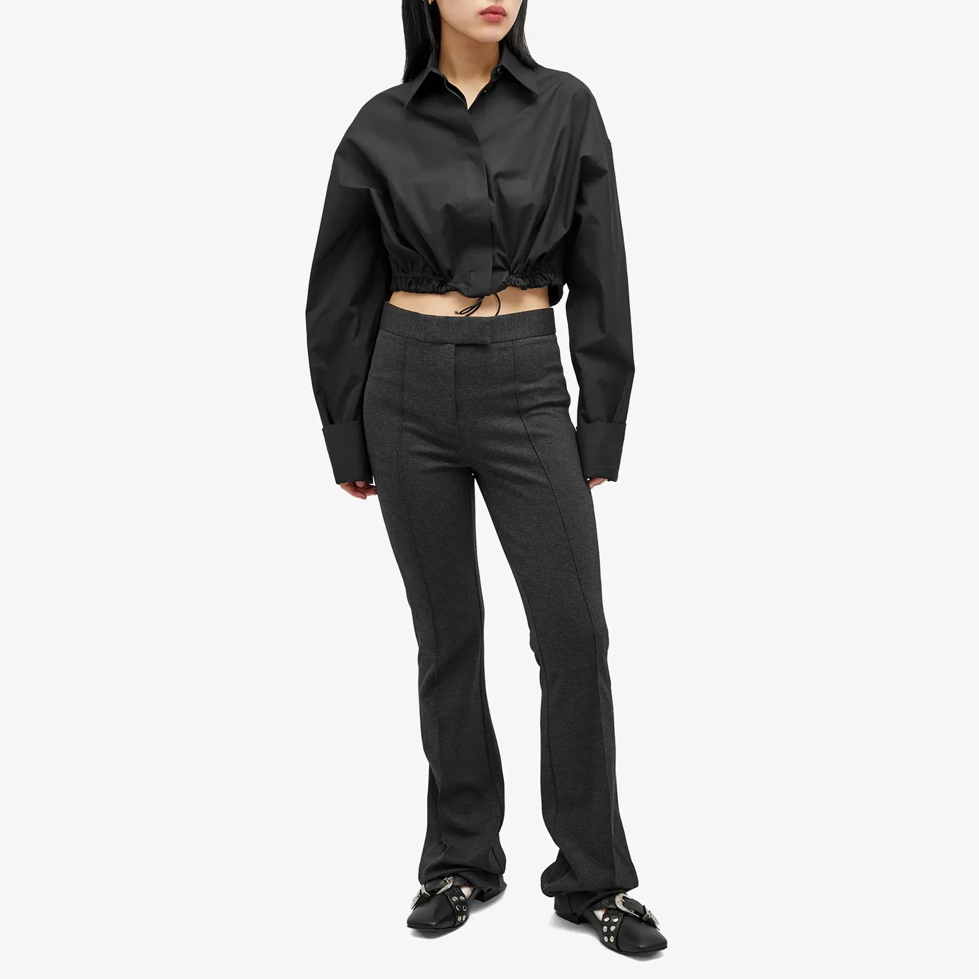 Helmut Lang Women's Seamed Bootcut Trouser Charcoal