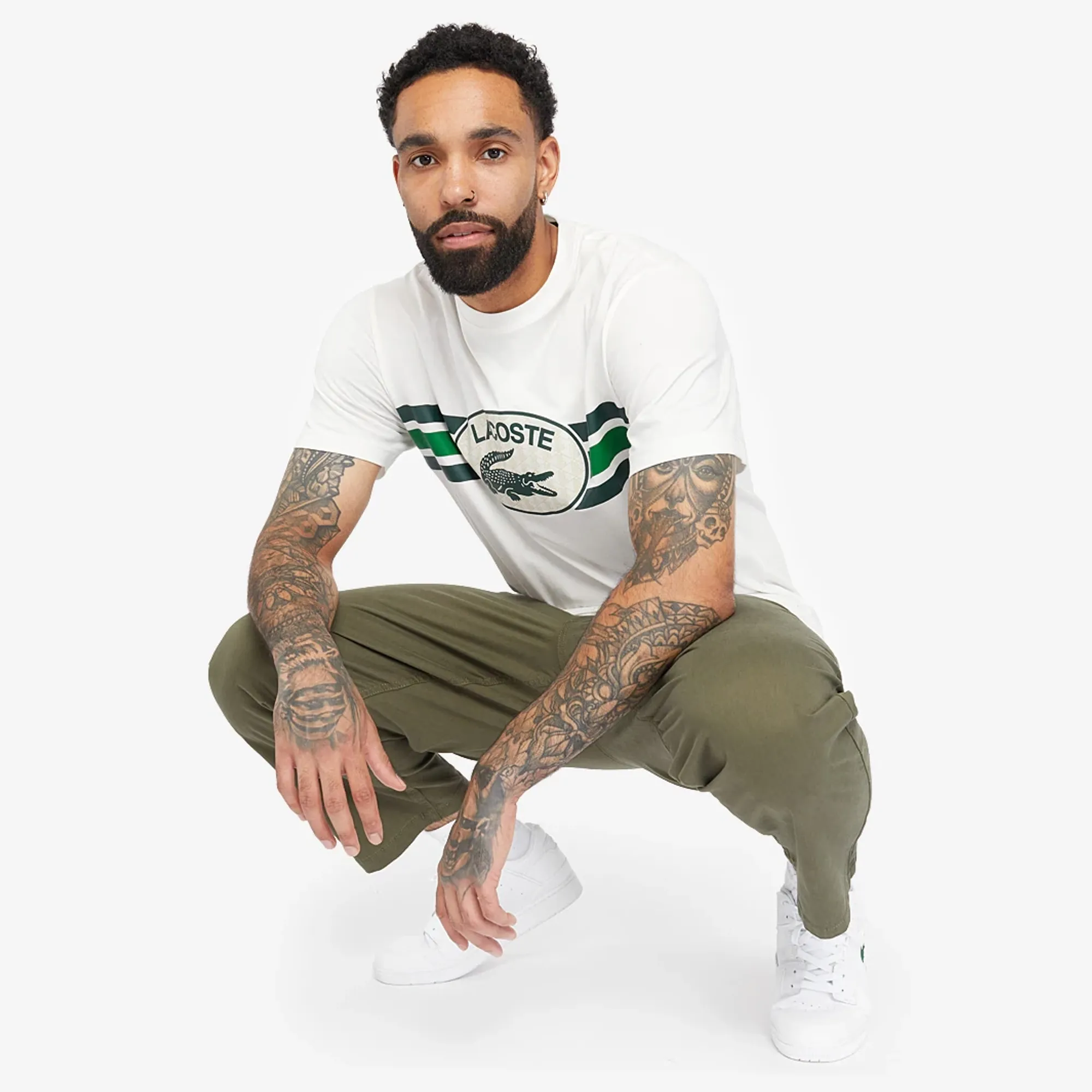 Lacoste Regular Fit Maxi Print Tee