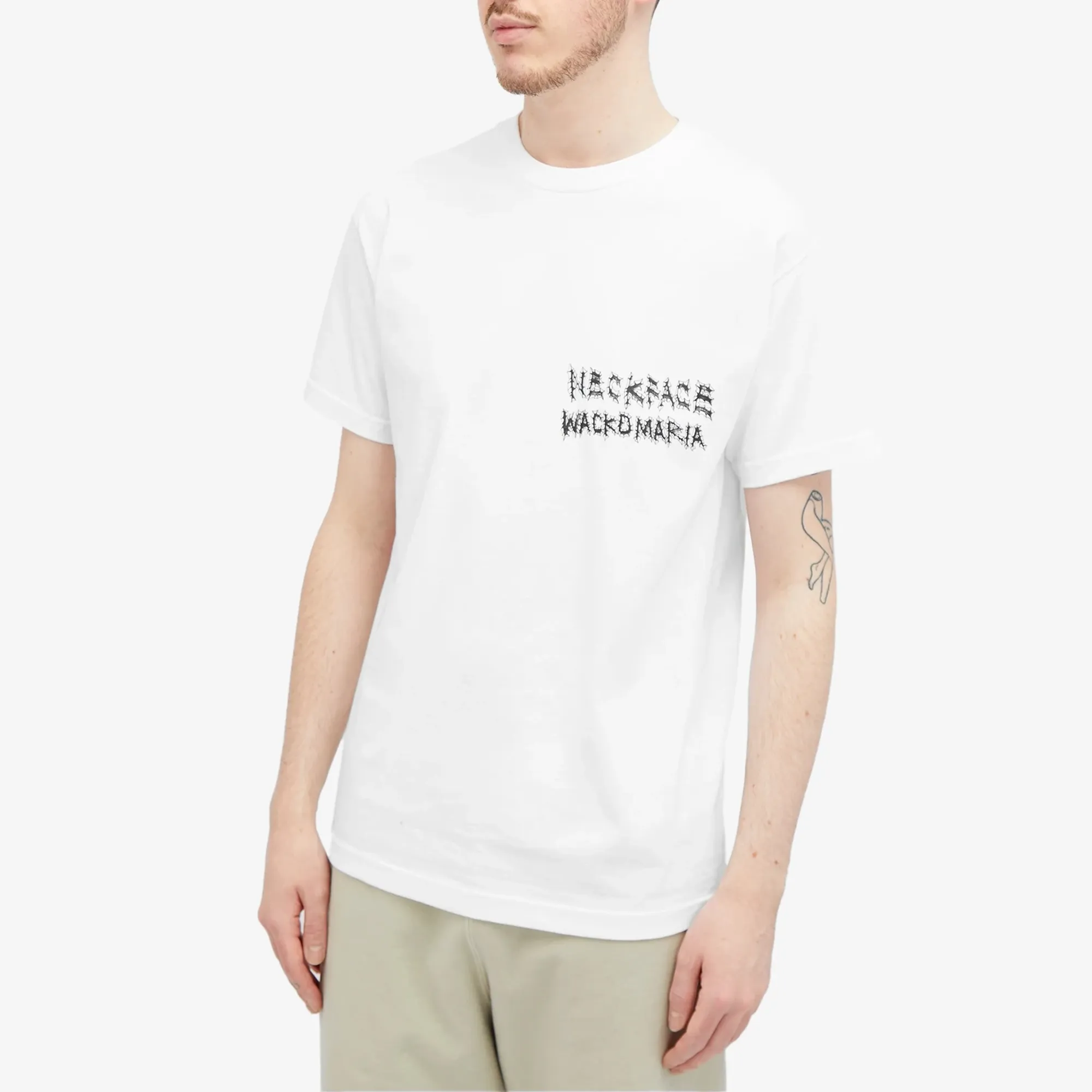 Wacko Maria Men's x Neckface Type 3 T-Shirt White | NECKFACE-WM