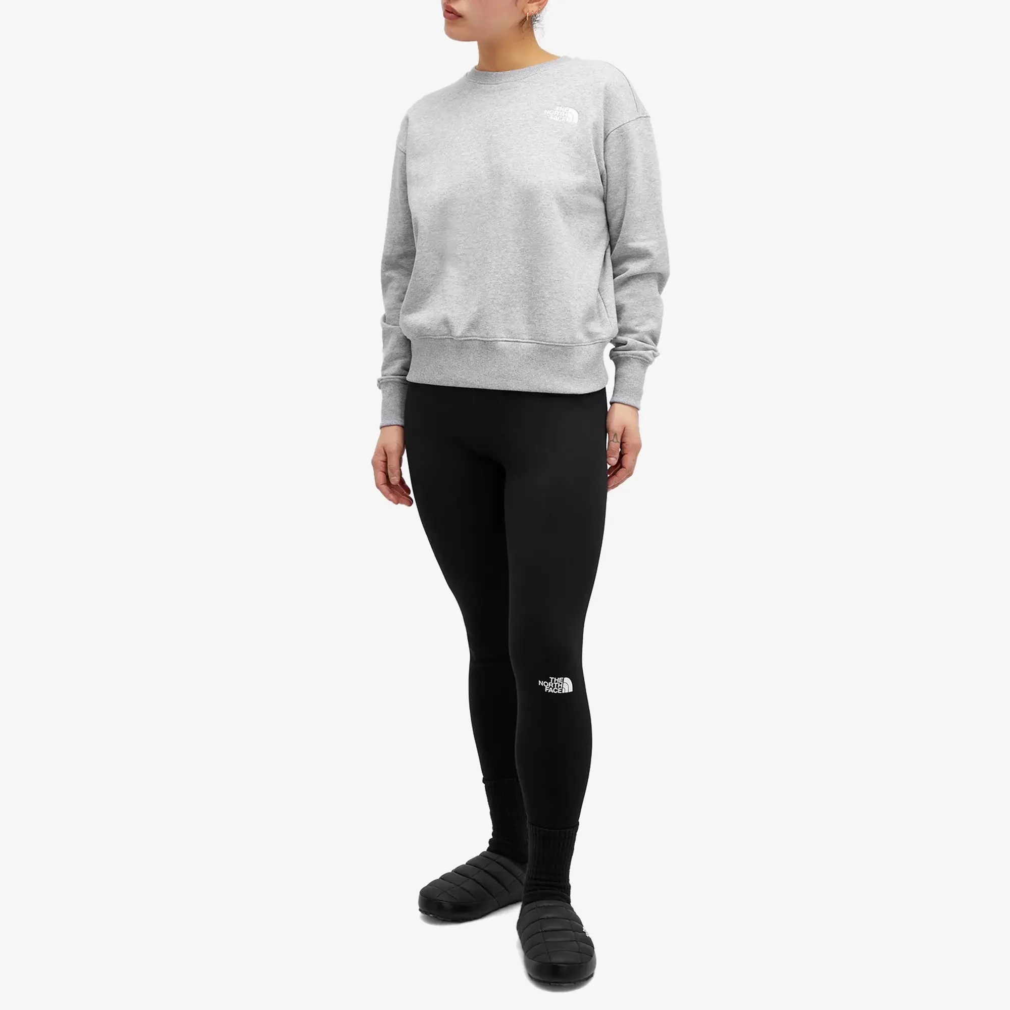 The North Face Interlock Cotton Leggings In Black