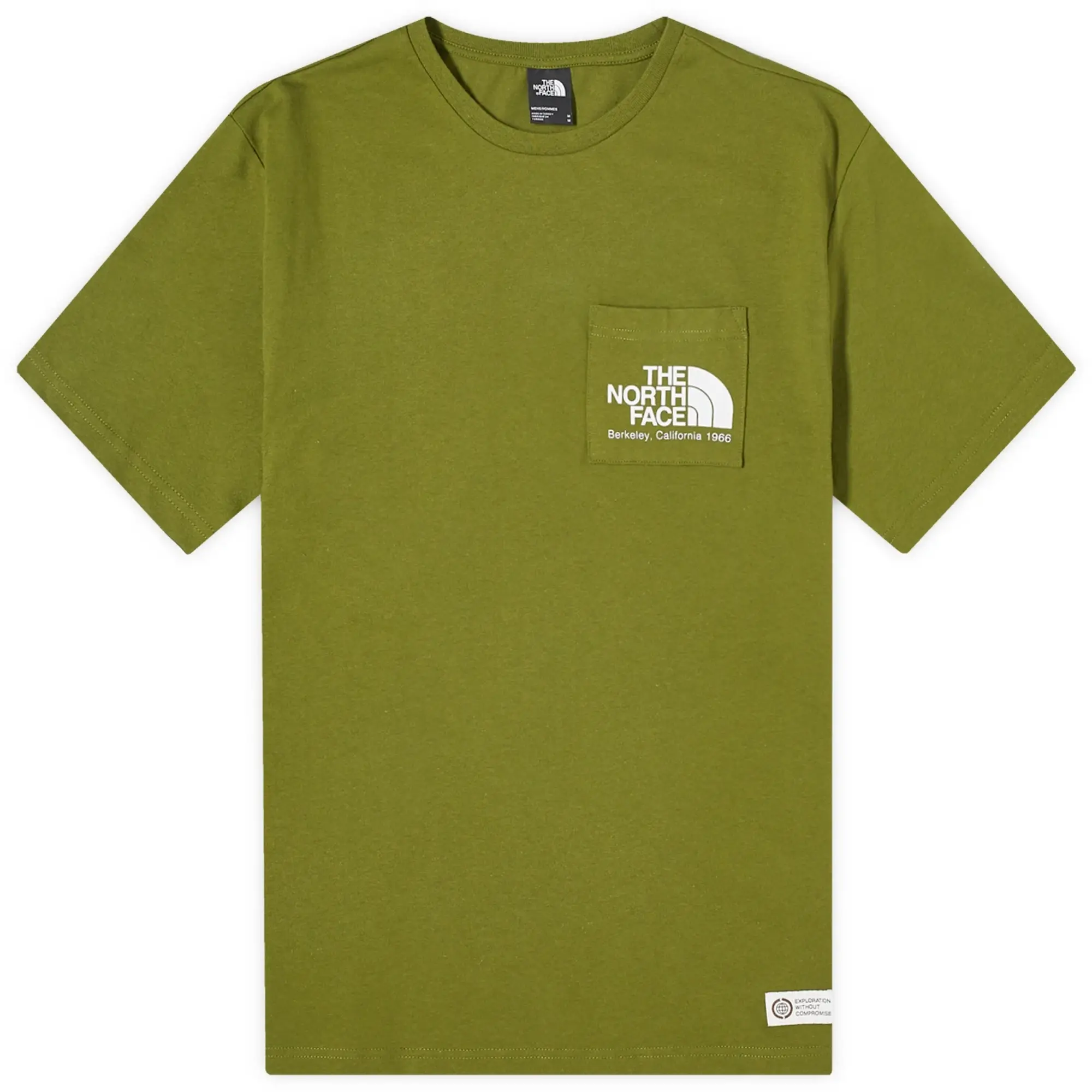 The North Face Berkeley California Pocket T-Shirt In Olive-Green