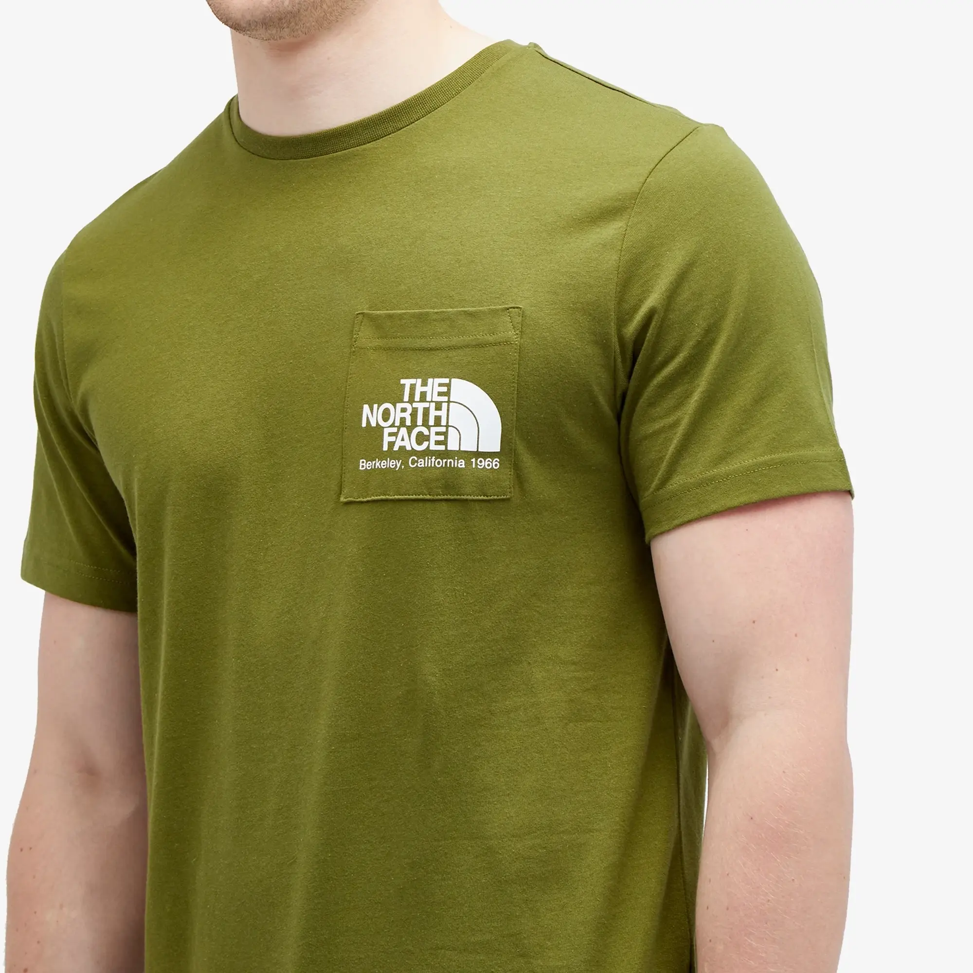 The North Face Berkeley California Pocket T-Shirt In Olive-Green