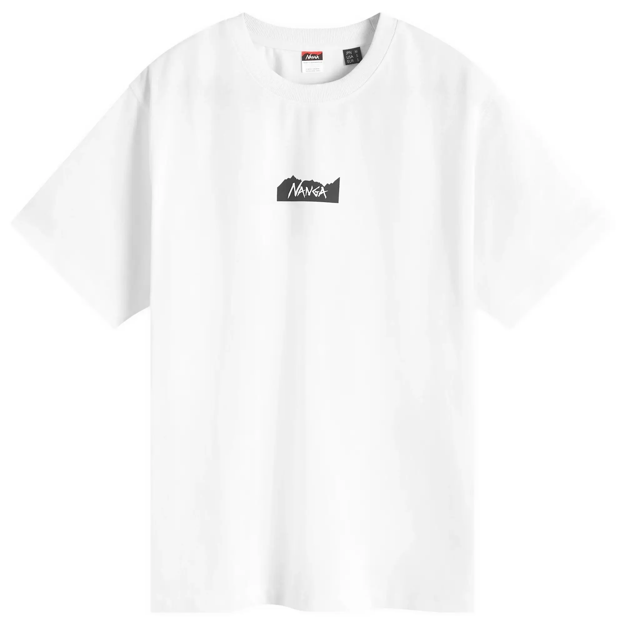 NANGA Men's Eco Hybrid Mt Logo T-Shirt White