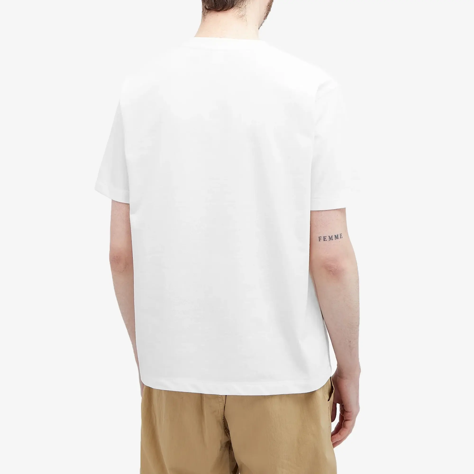 NANGA Men's Eco Hybrid Mt Logo T-Shirt White
