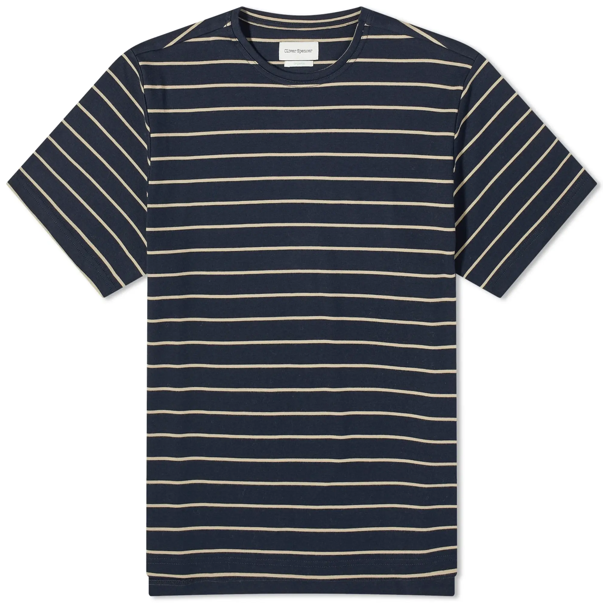 Oliver Spencer Men's Stripe Box T-Shirt Navy