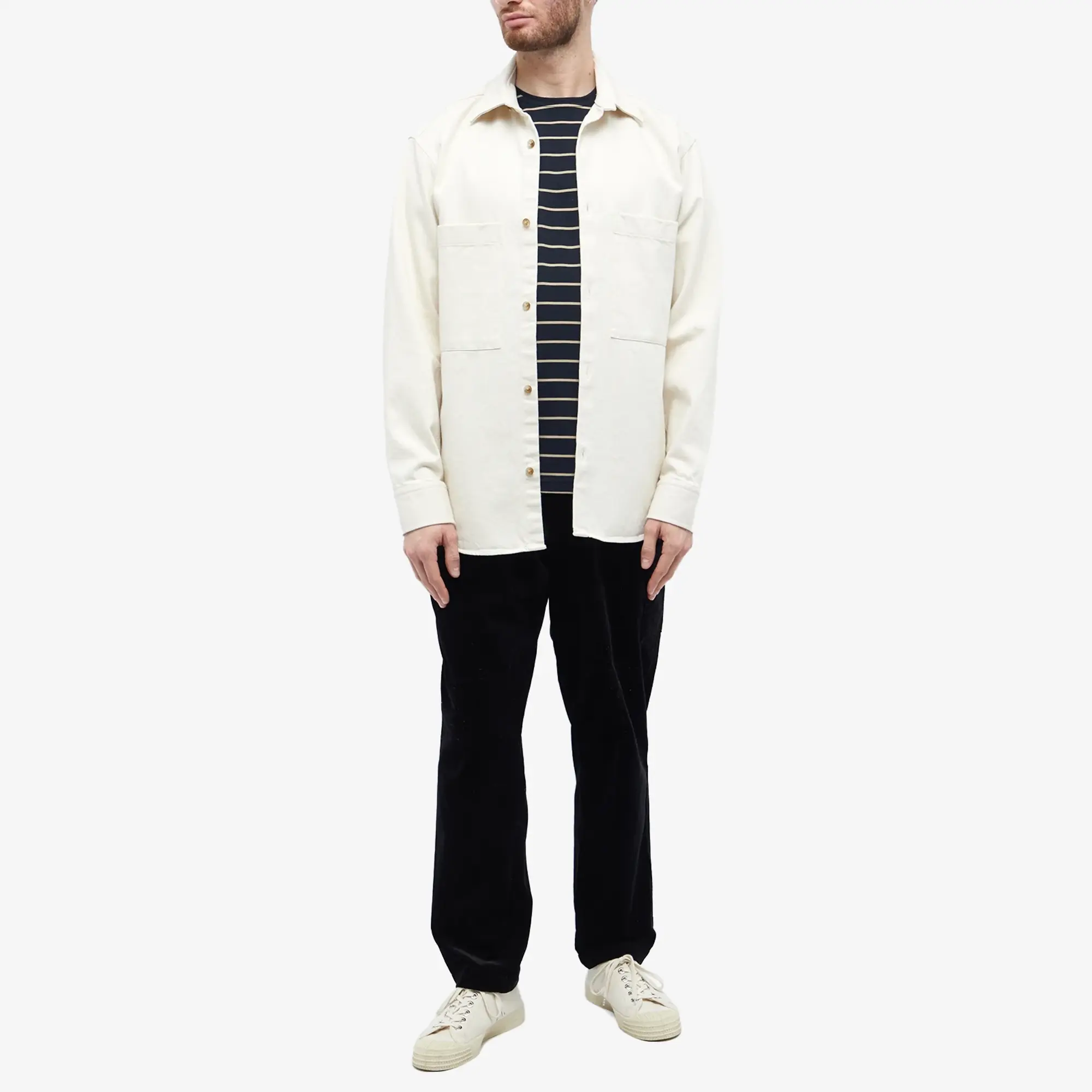 Oliver Spencer Men's Stripe Box T-Shirt Navy
