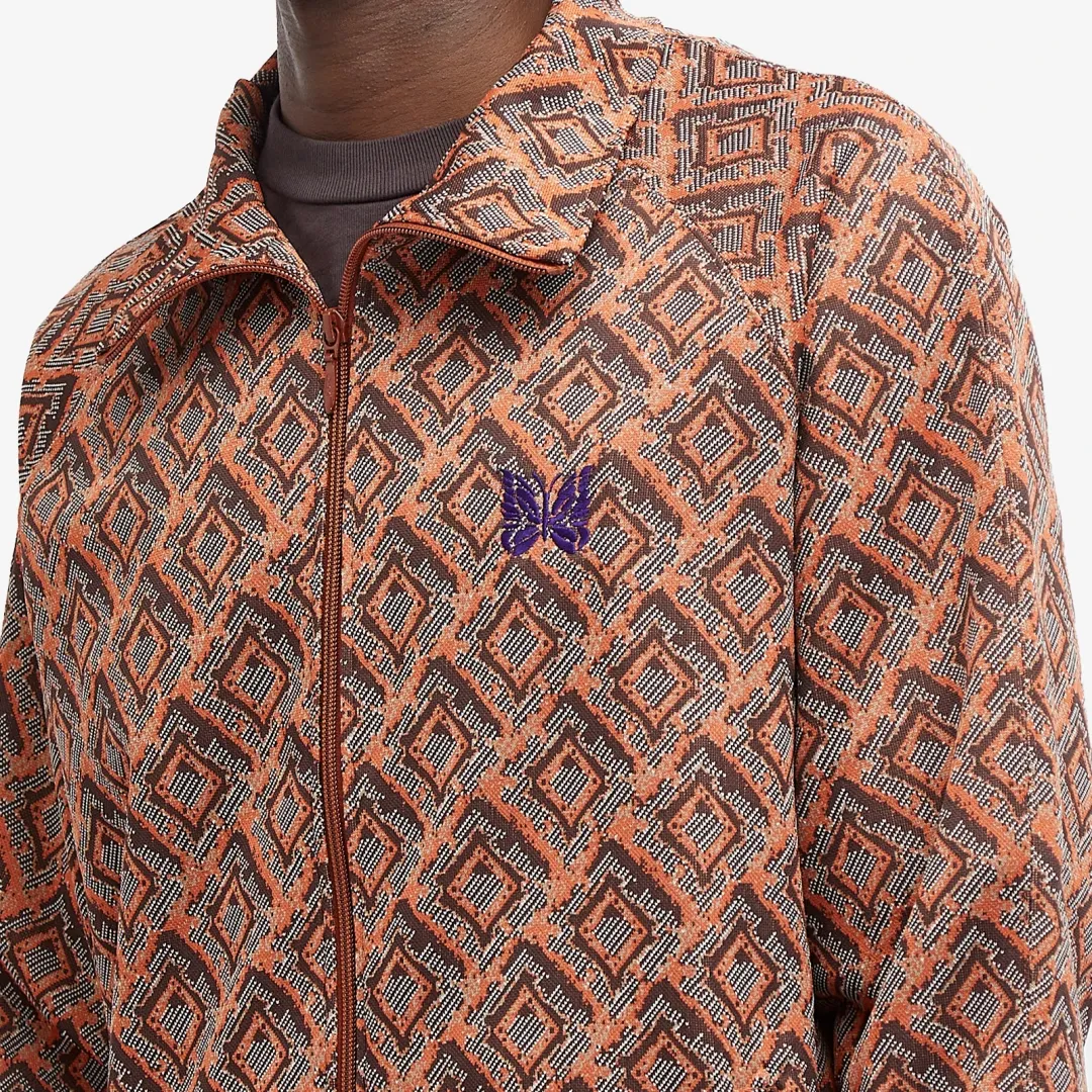 Needles Men's Poly Jacquard Track Jacket Orange | OT224-C | FOOTY.COM