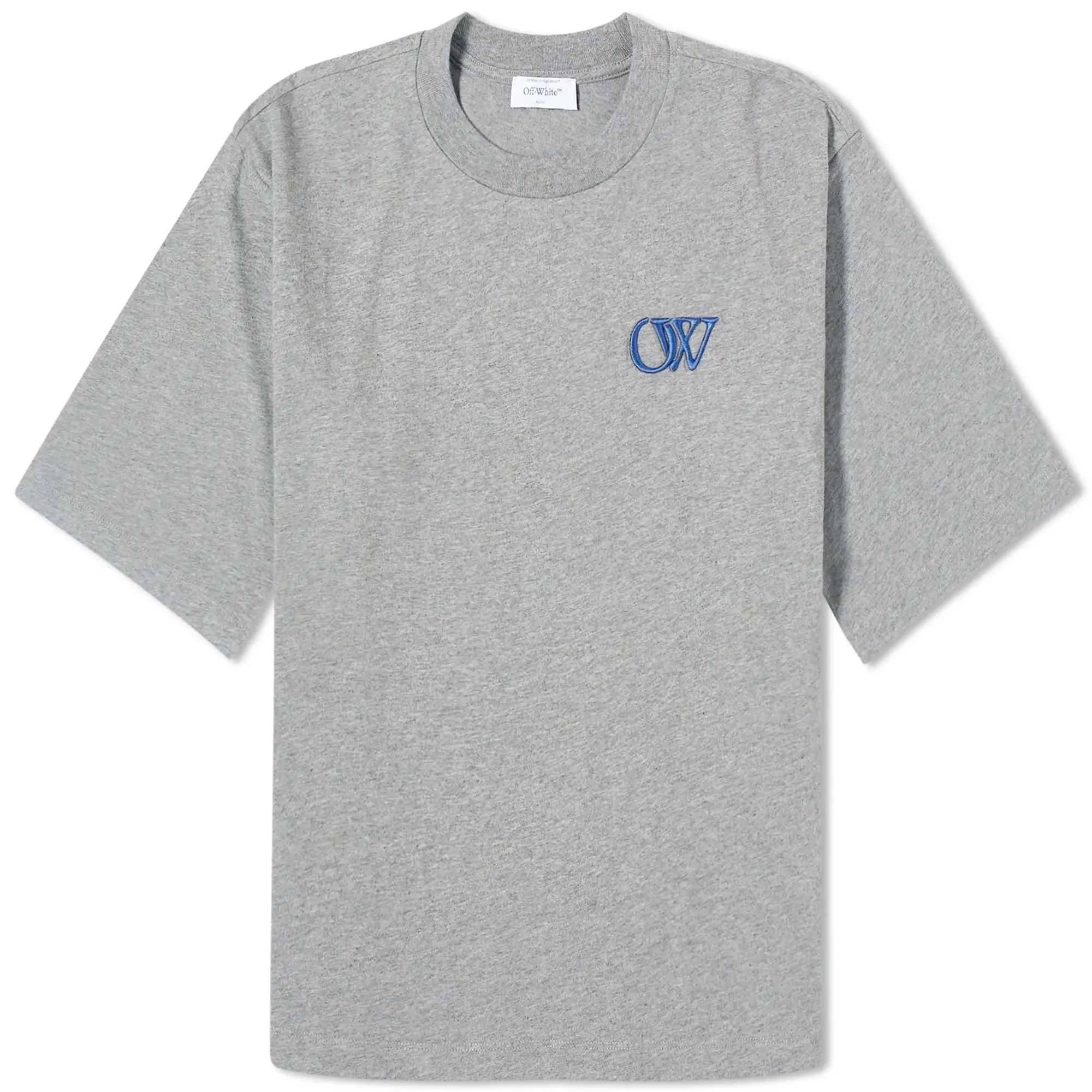 Off-White Women's Flock Basic T-Shirt Grey