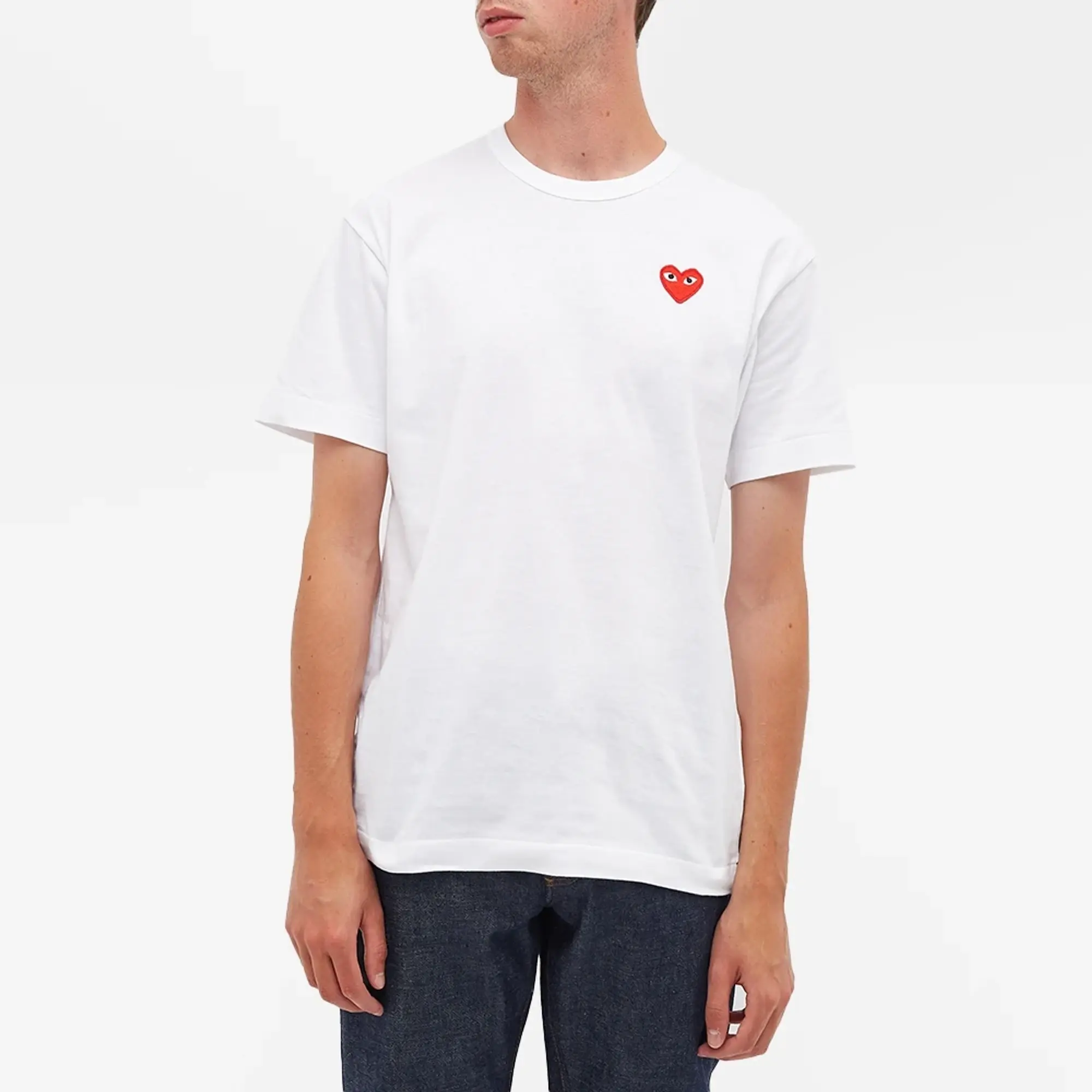 Comme des Garçons Play Comme des Garcons Play Basic Logo T-Shirt White/Red