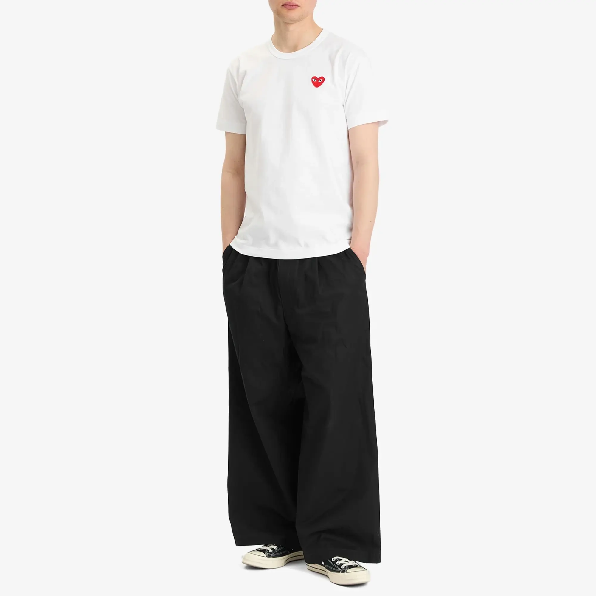 Comme des Garçons Play Comme des Garcons Play Basic Logo T-Shirt White/Red