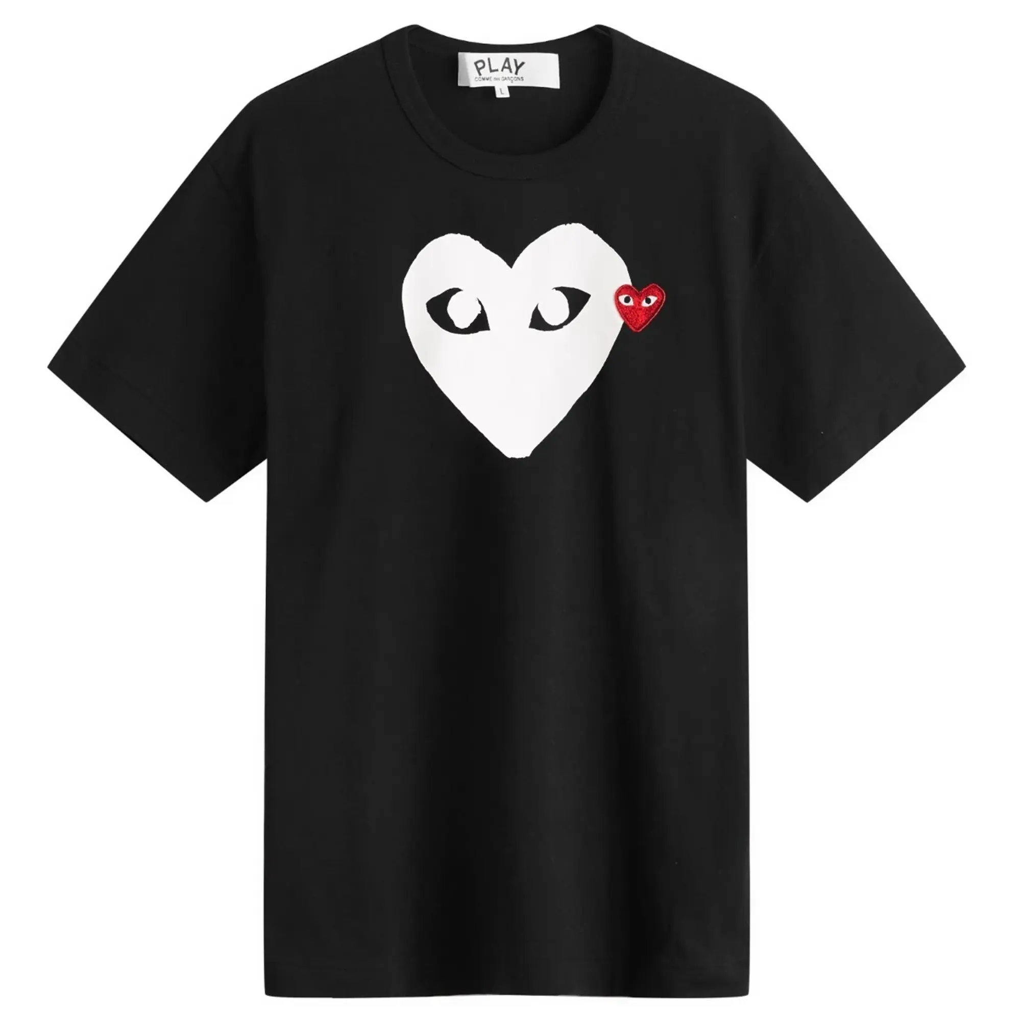 Comme des Garçons Play Comme des Garcons Play Double Heart Logo T-Shirt Black/White/Red