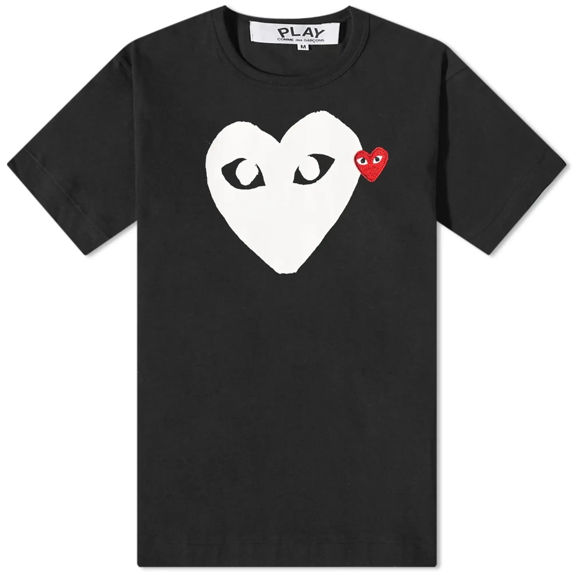 Comme des Garçons Play Comme des Garcons Play Double Heart Logo T-Shirt Black/White/Red