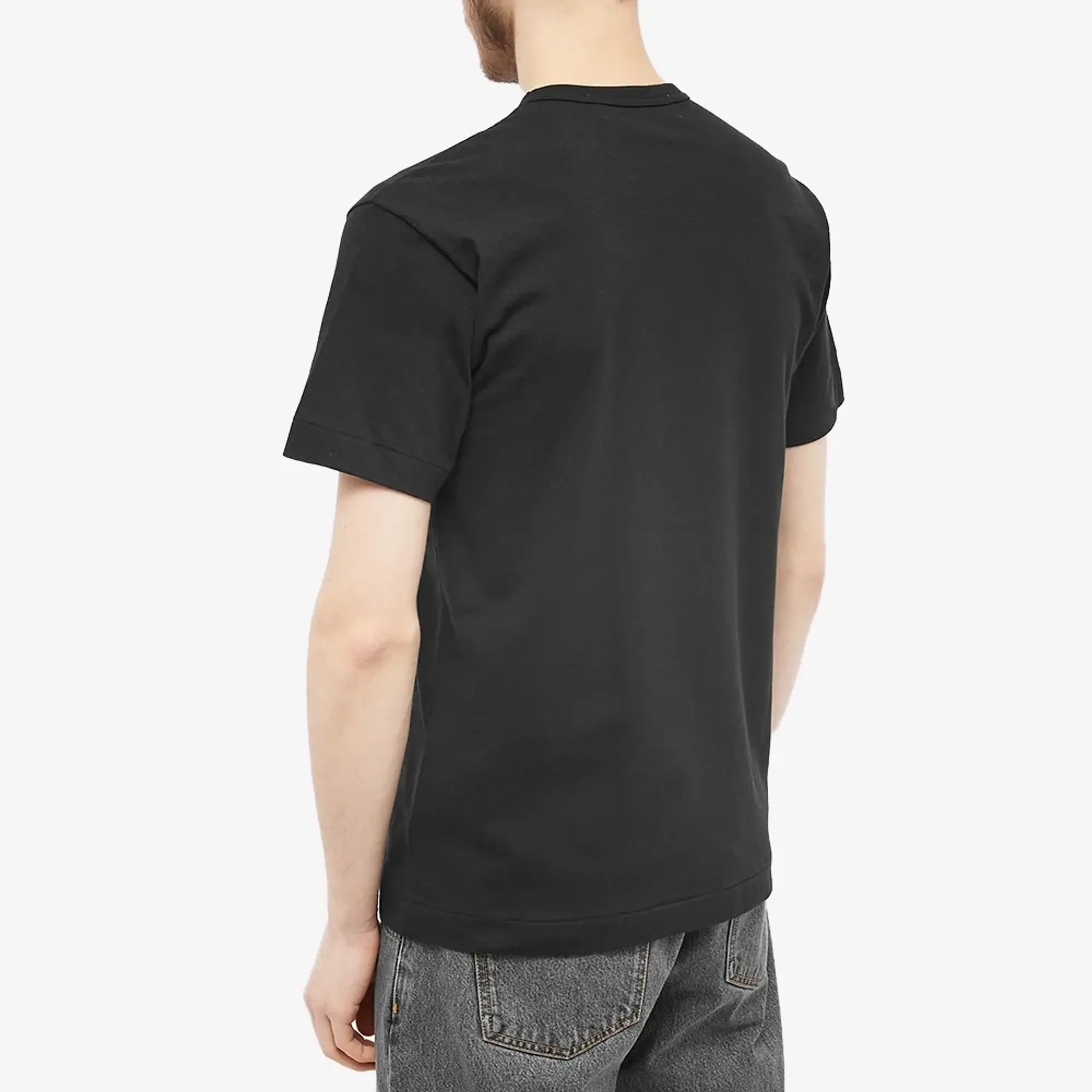 Comme des Garçons Play Comme des Garcons Play Double Heart Logo T-Shirt Black/White/Red