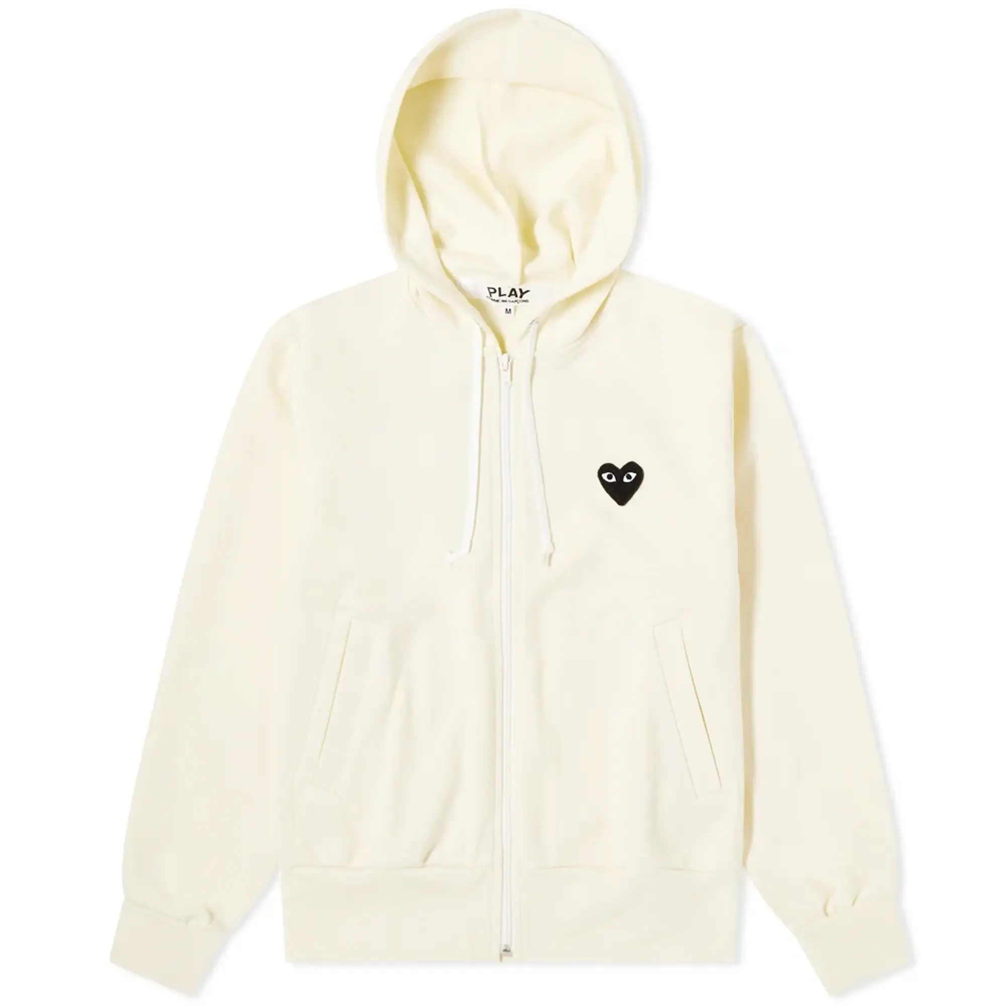 Comme des Garçons Play Comme des Garcons Play Women's Black Heart Full Zip Backprin Ivory