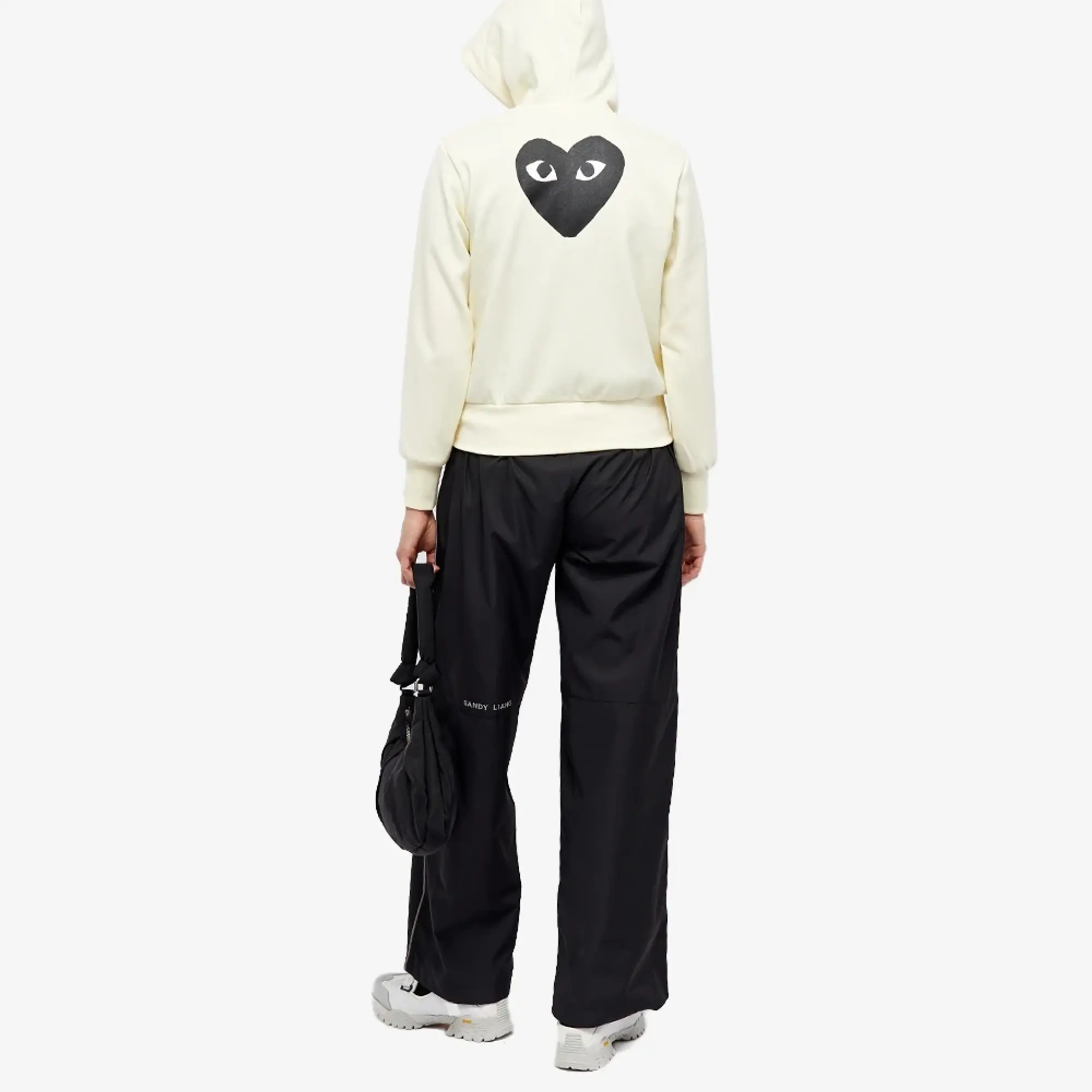 Comme des Garçons Play Comme des Garcons Play Women's Black Heart Full Zip Backprin Ivory