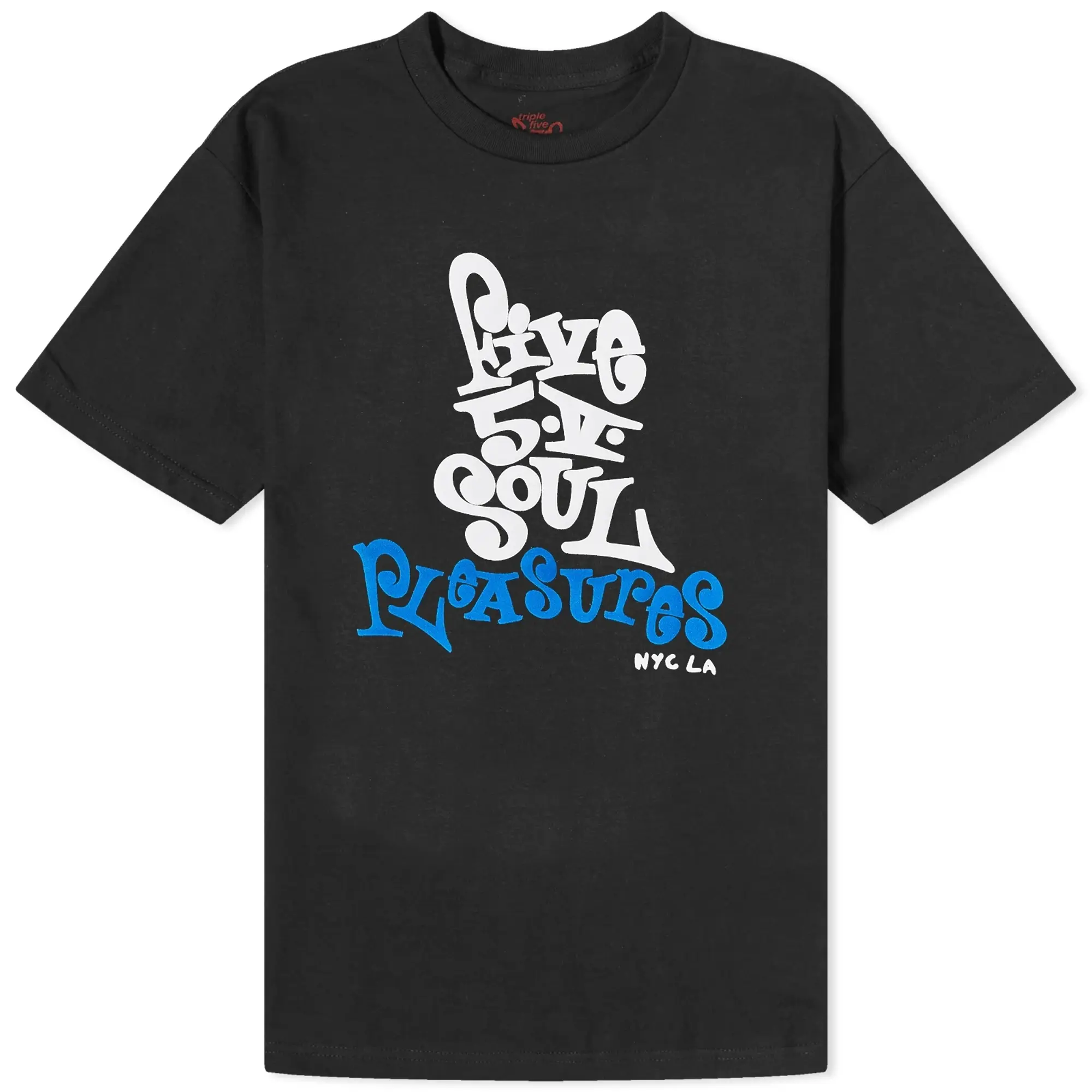 Pleasures Men's x 555 Five 5 V T-Shirt Black