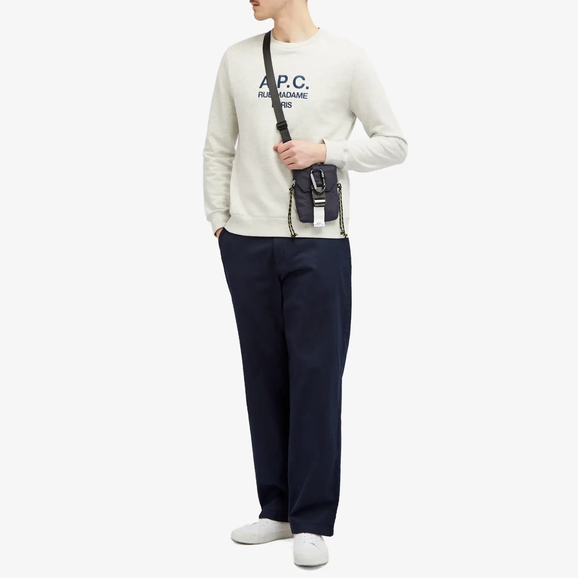 A.P.C. Men's Treck Cross Body Pouch Dark Navy