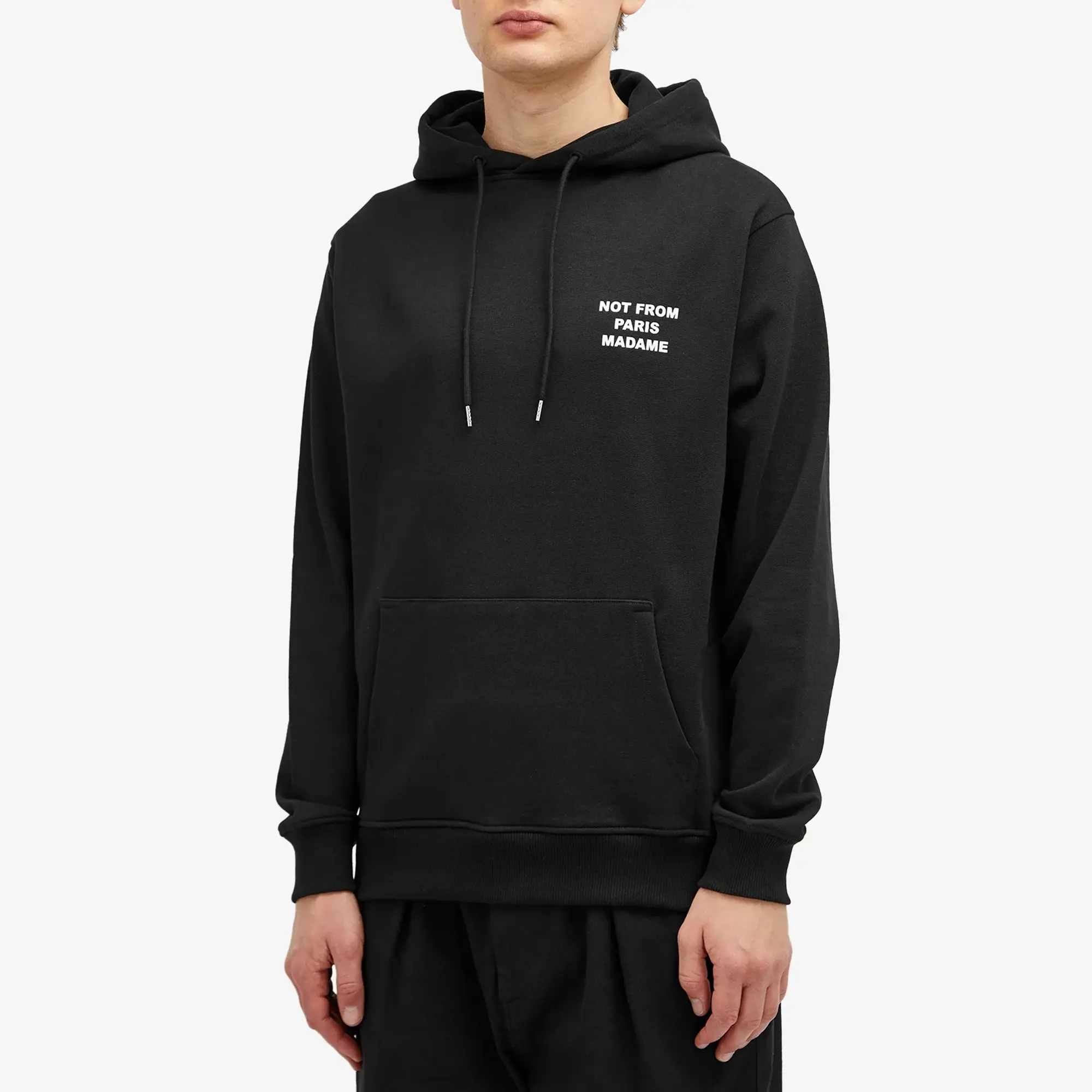 Drôle de Monsieur Slogan Hoodie - Black