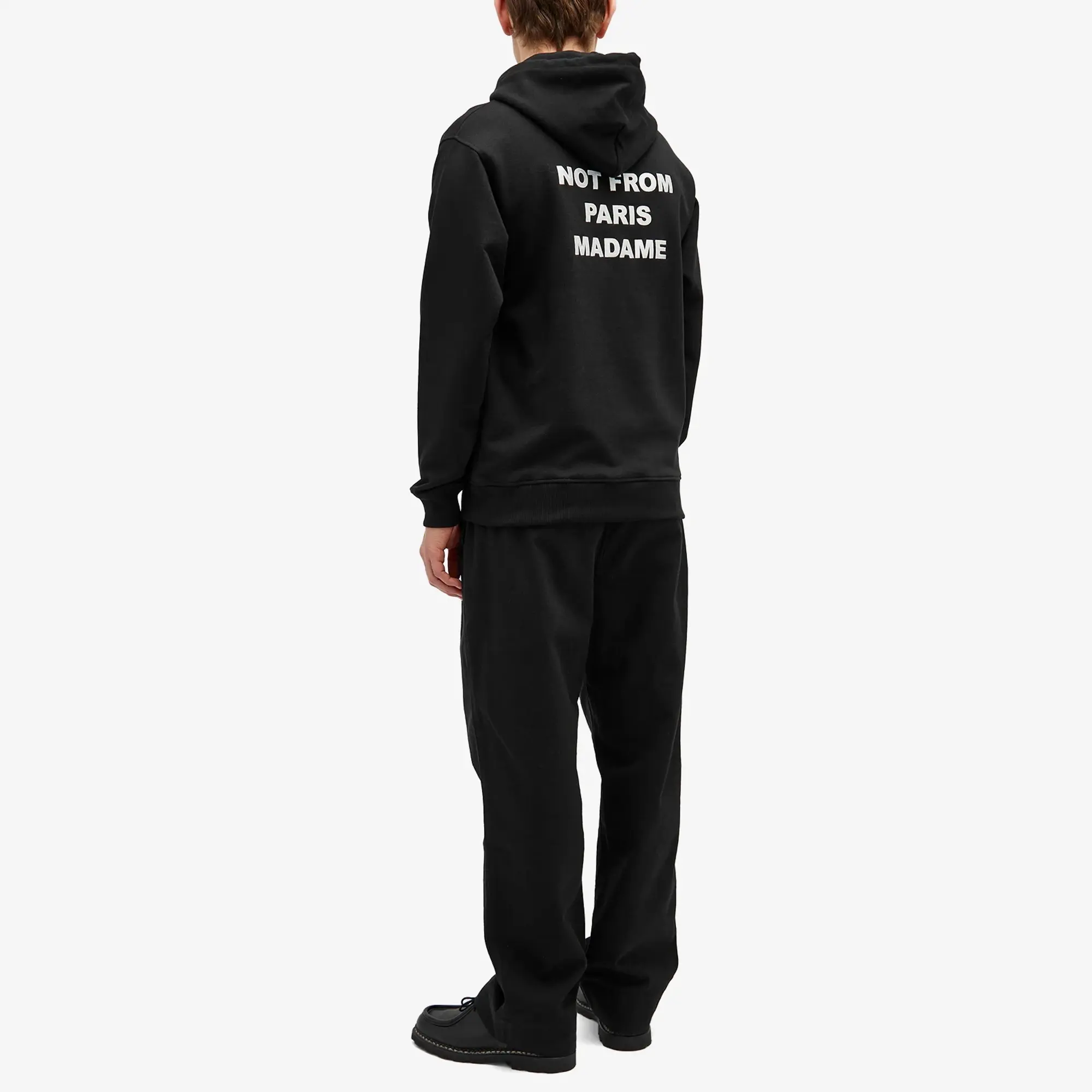 Drôle de Monsieur Slogan Hoodie - Black