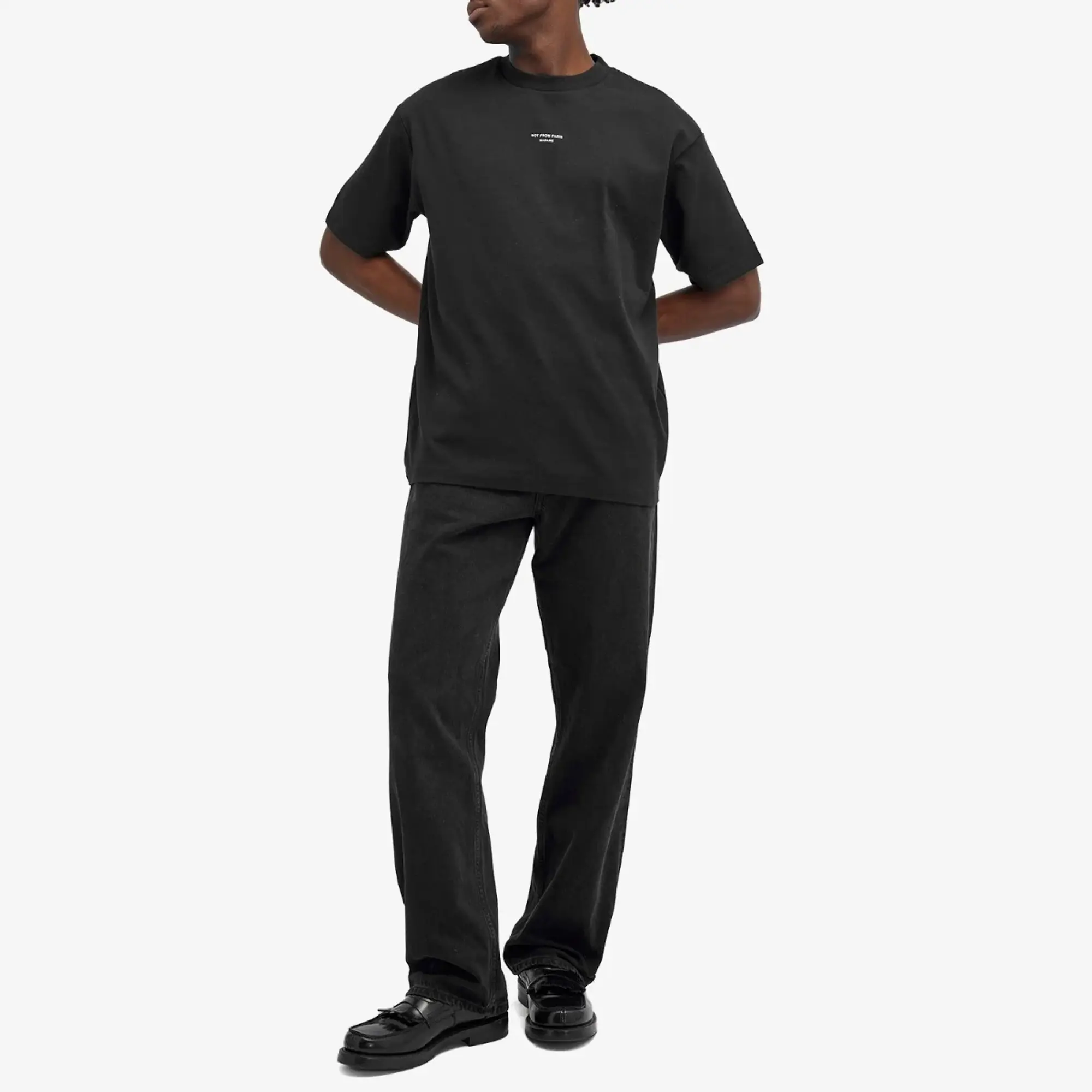 Drôle De Monsieur Le T-Shirt Classique Nfpm Men Shortsleeves Black
