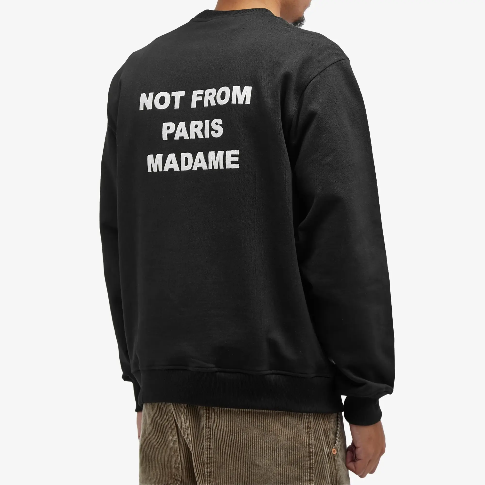 Drôle De Monsieur Le Sweatshirt Slogan Men Sweatshirts Black