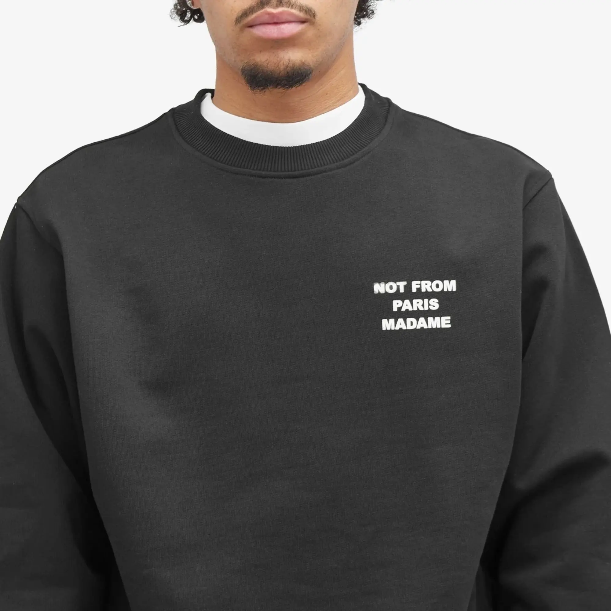 Drôle De Monsieur Le Sweatshirt Slogan Men Sweatshirts Black