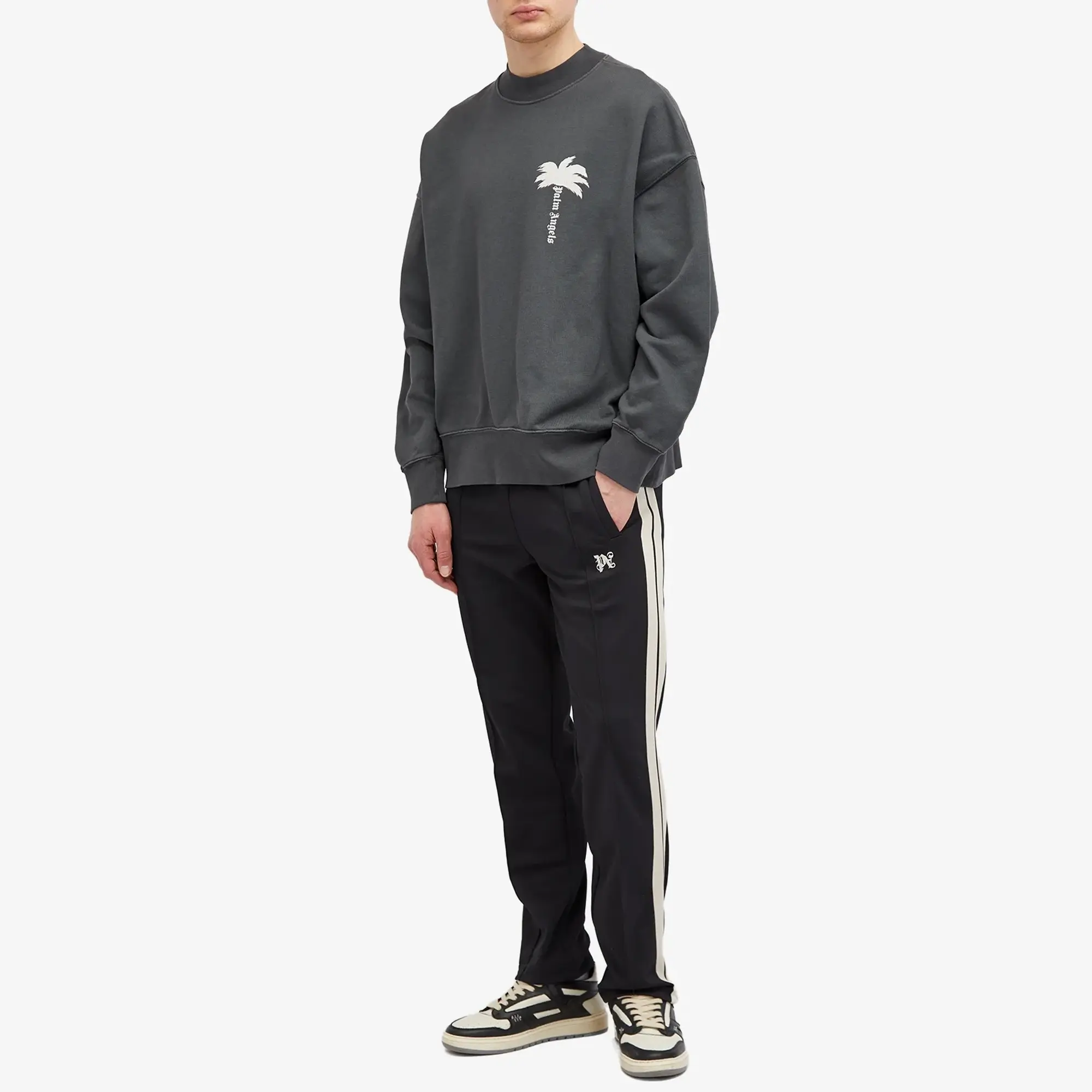 Palm Angels Men's Palm Crew Sweat Dark Grey