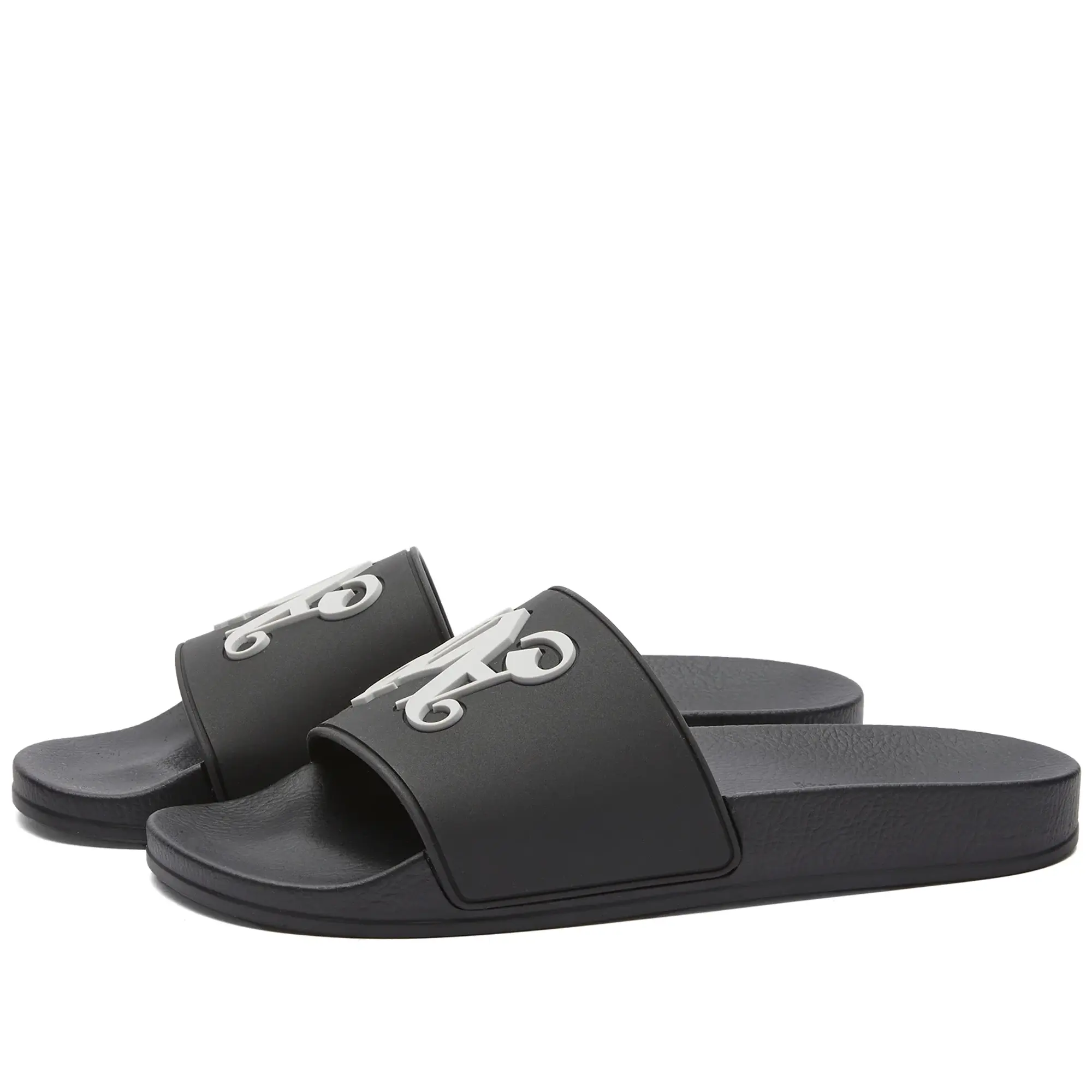 Palm Angels Women's Monogram Pool Slider Light Grey