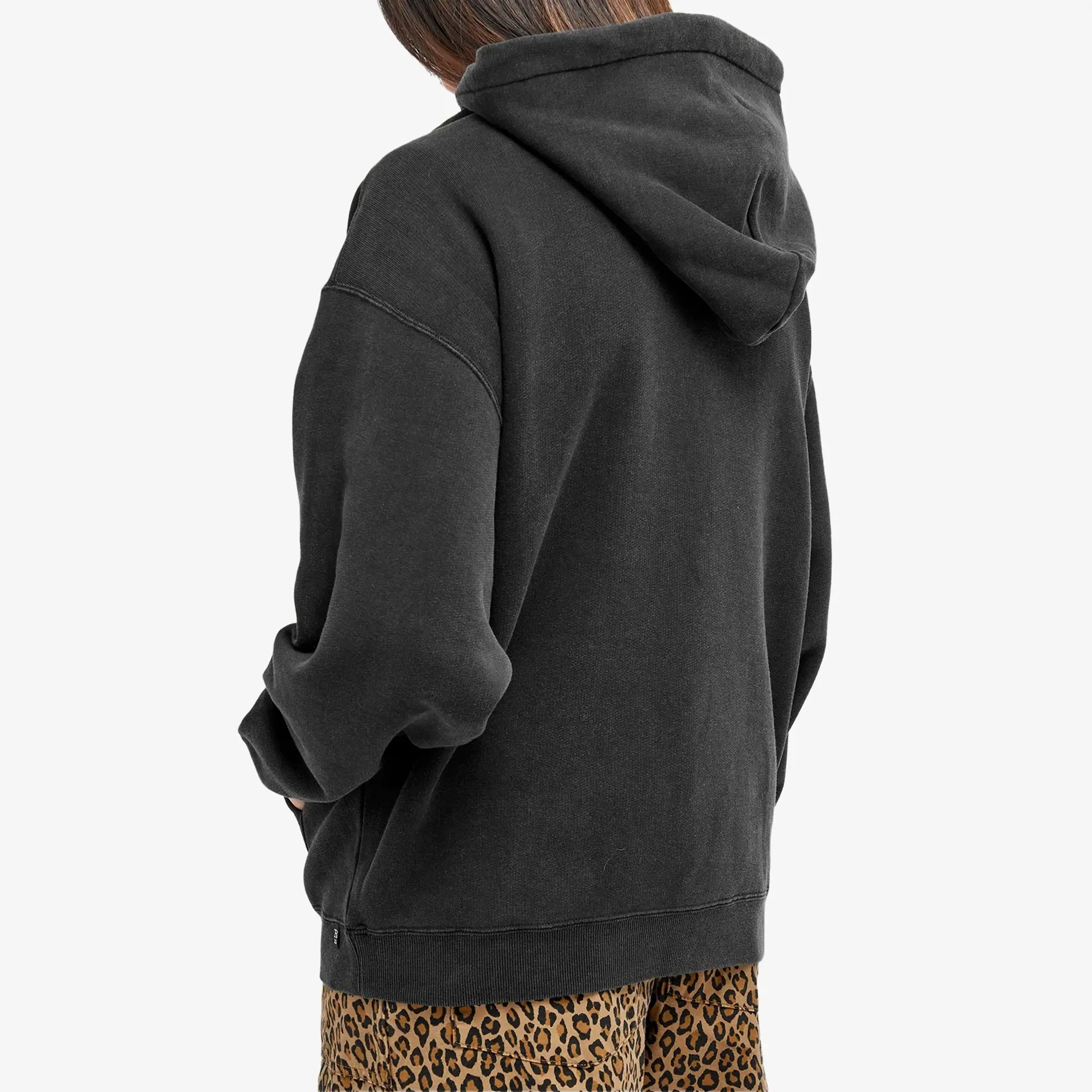 R13 Women's New York Oversized Hoodie Acid Black