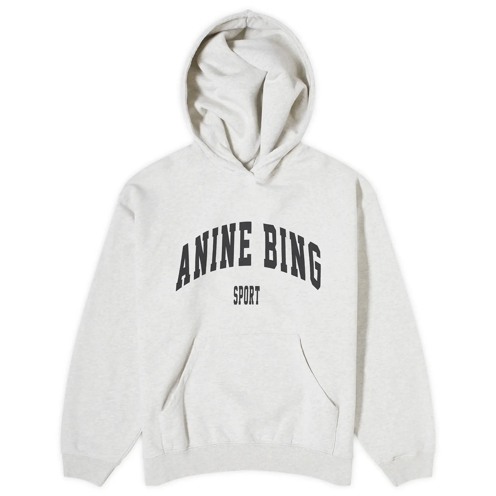 Anine Bing Women's Harvey Hooded Crew Sweat Grey Melange