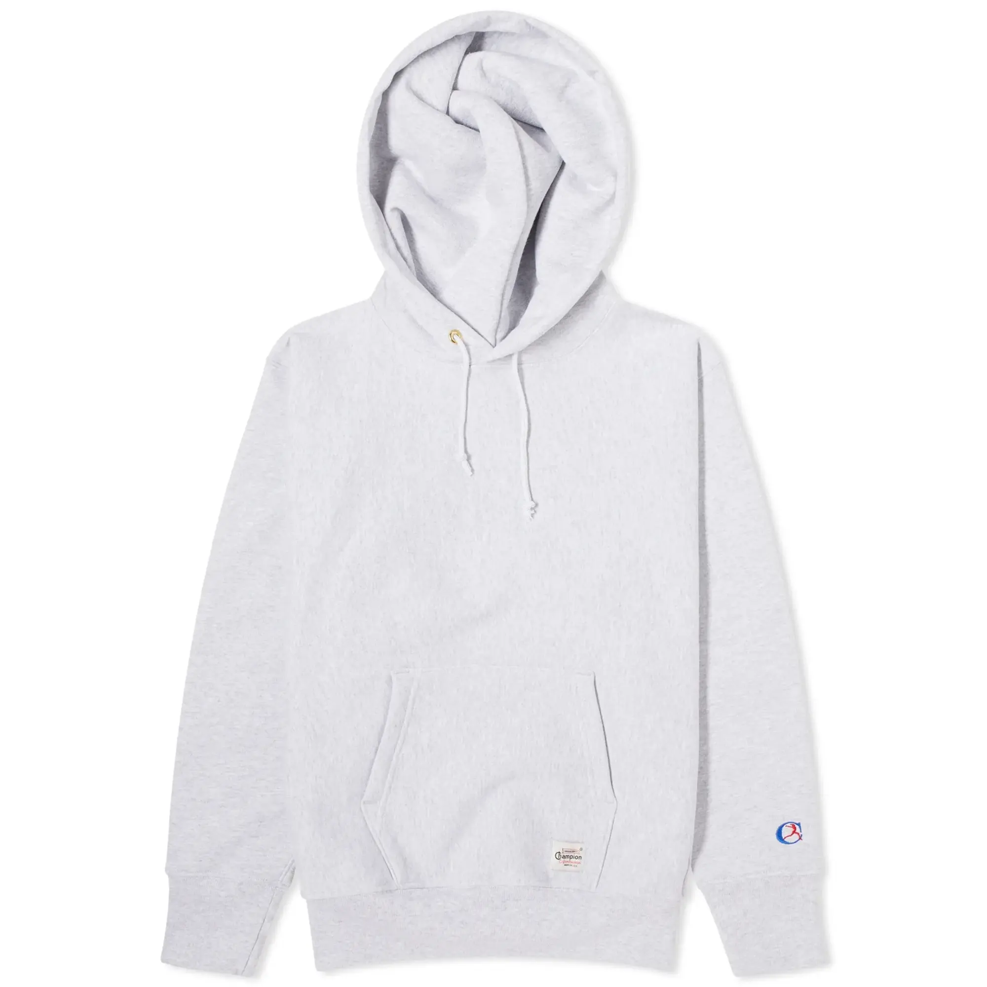 Champion Men s Made in USA Reverse Weave Hoodie Silver Grey Marl S9745 X2UC FOOTY.COM