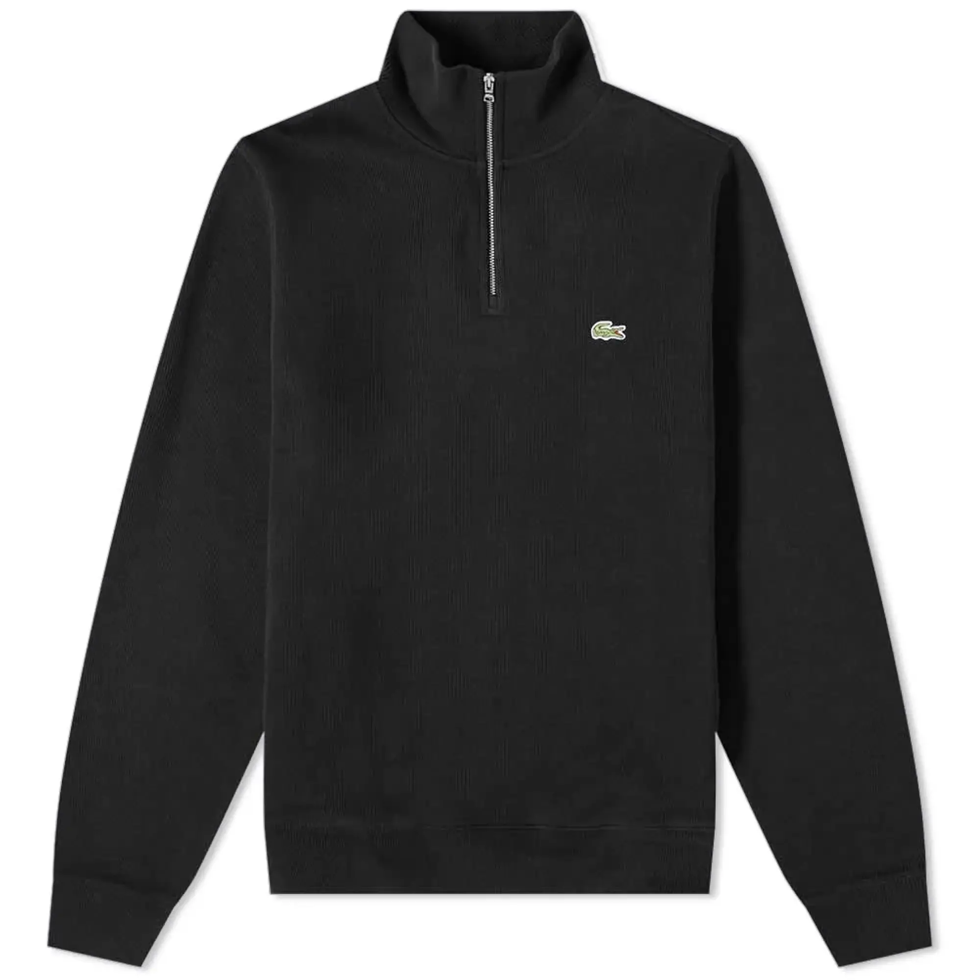 Lacoste quarter Zip Fleece - Black