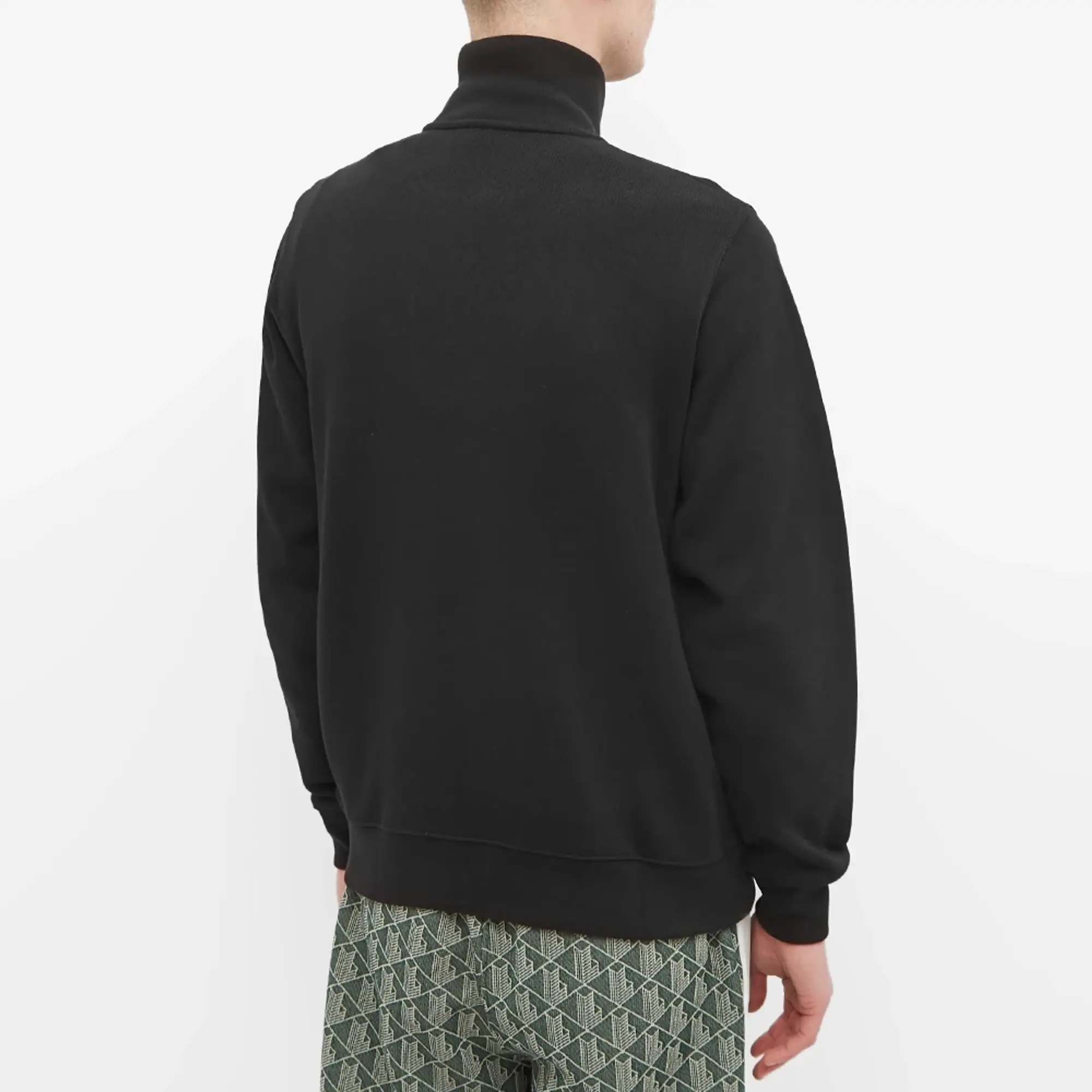 Lacoste quarter Zip Fleece - Black