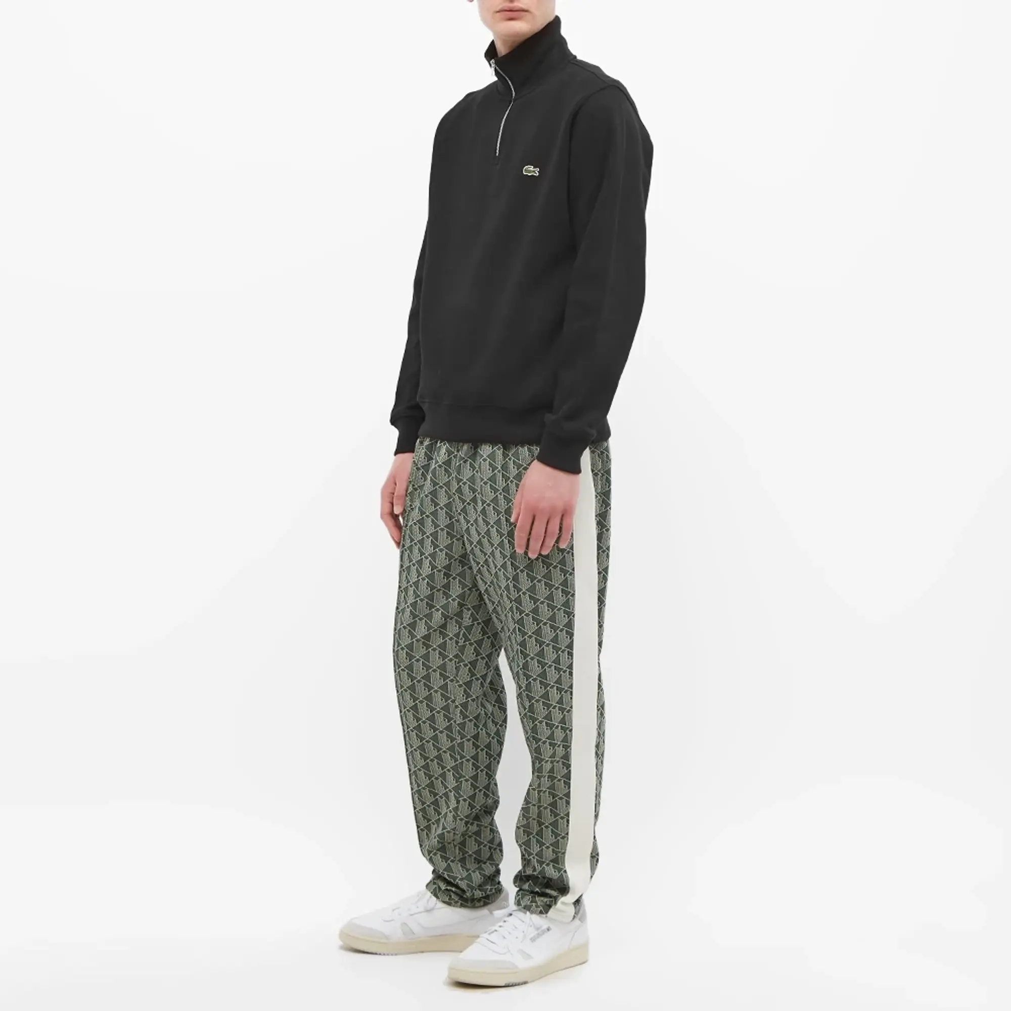 Lacoste quarter Zip Fleece - Black