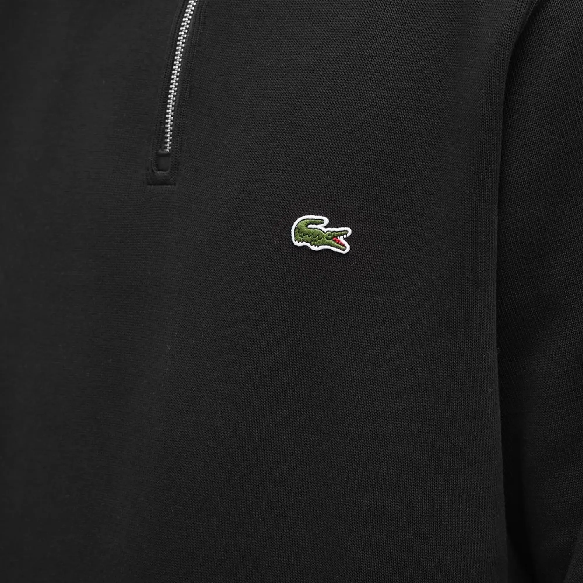 Lacoste quarter Zip Fleece - Black