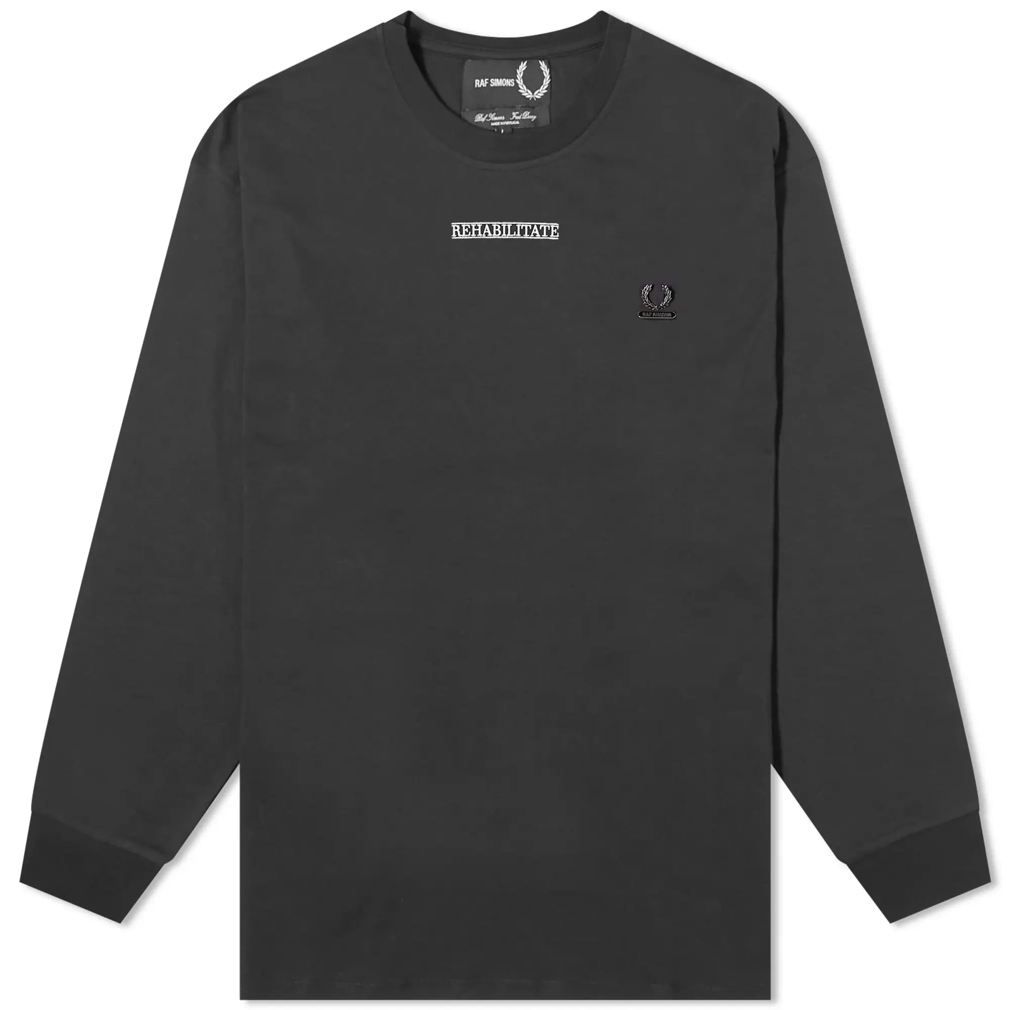 Fred Perry Men's x Raf Simons Embroidered Long Sleeve T-Shirt