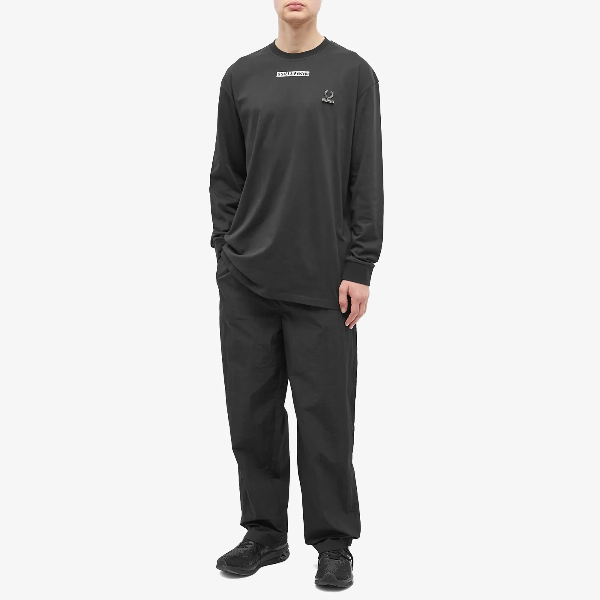 Fred Perry Men's x Raf Simons Embroidered Long Sleeve T-Shirt