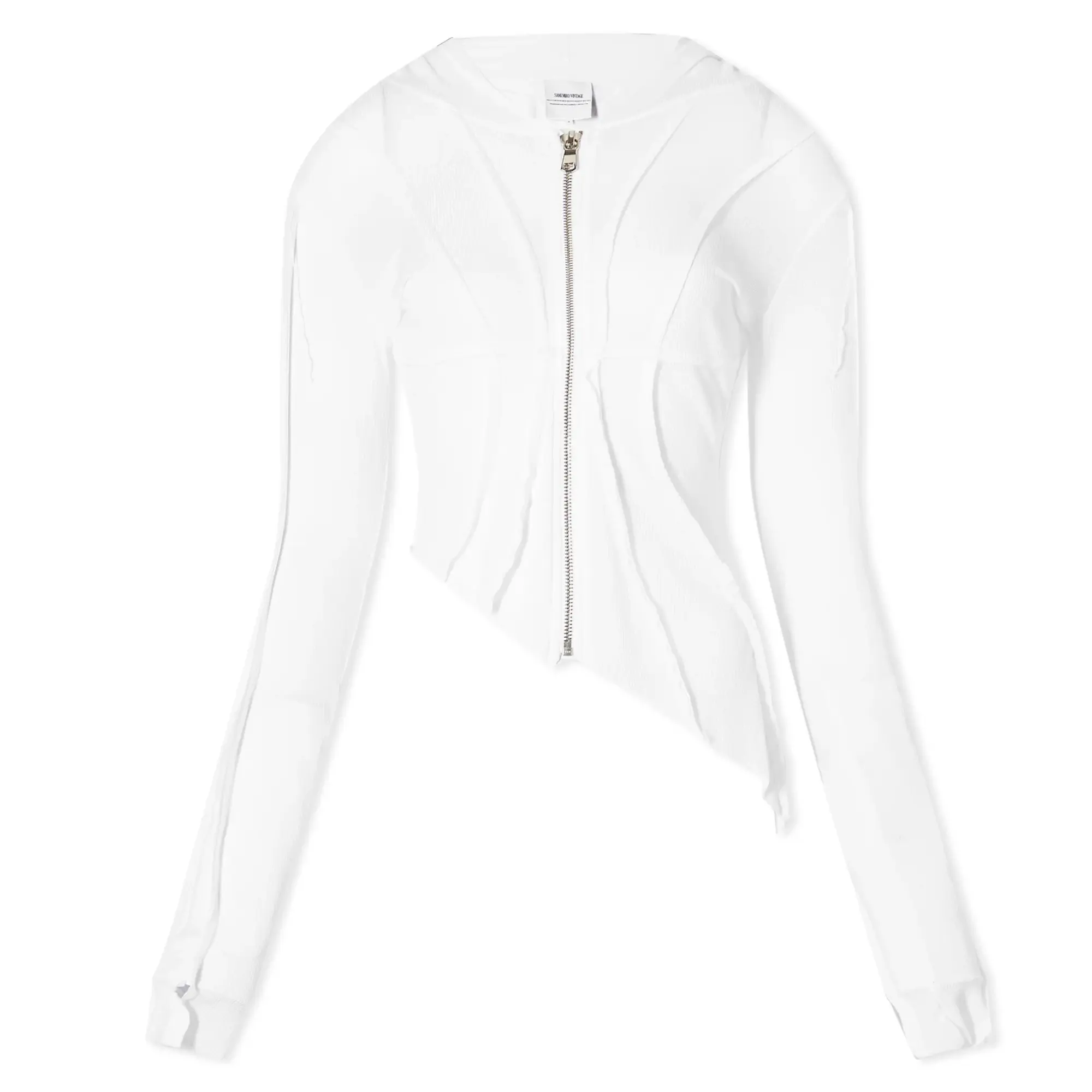 Asics Sami Miro Vintage Women's Asymmetric Open Seam Hoodie White