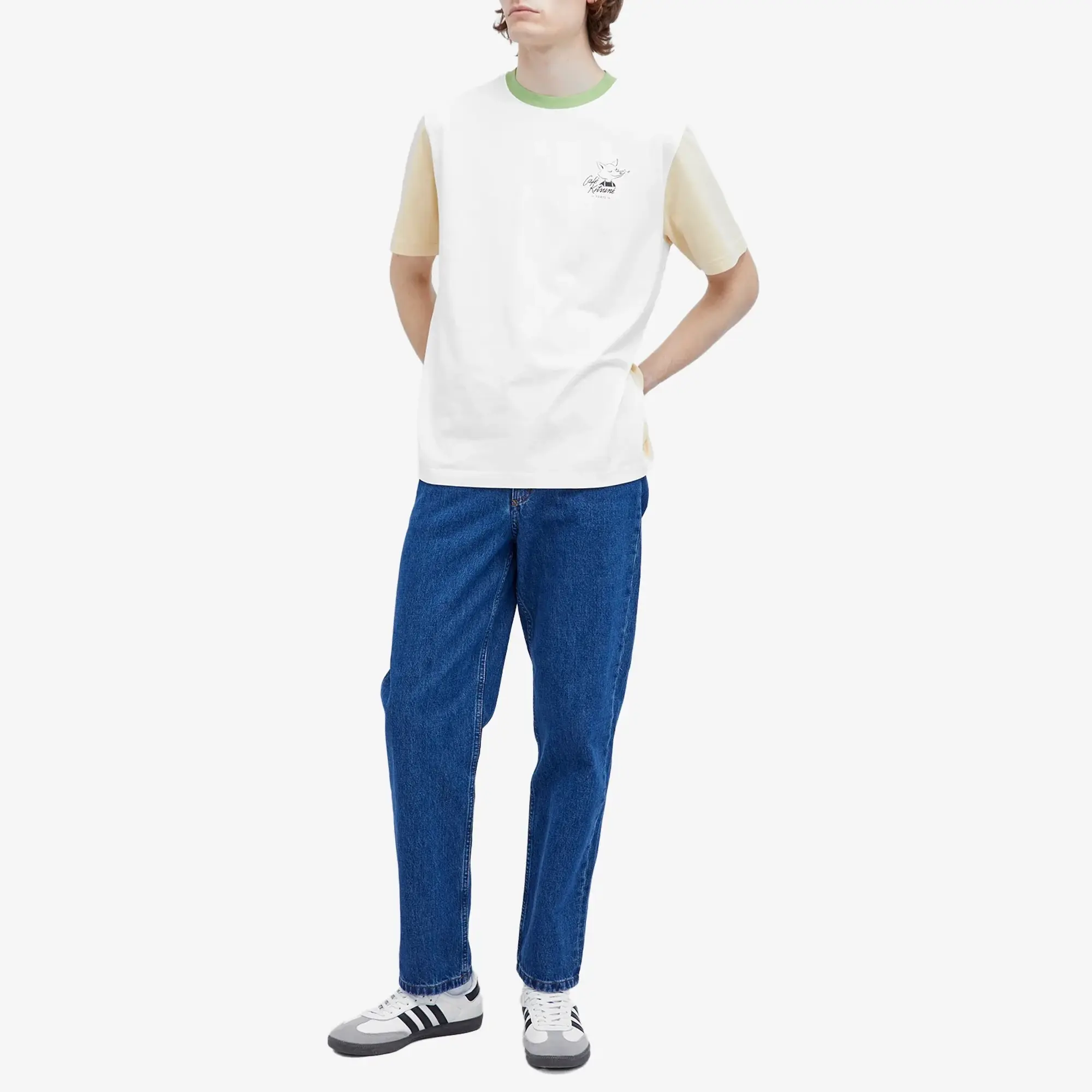 Cafe Kitsune Café Kitsune Colorblock Relax T-Shirt Tapioca Colorblock