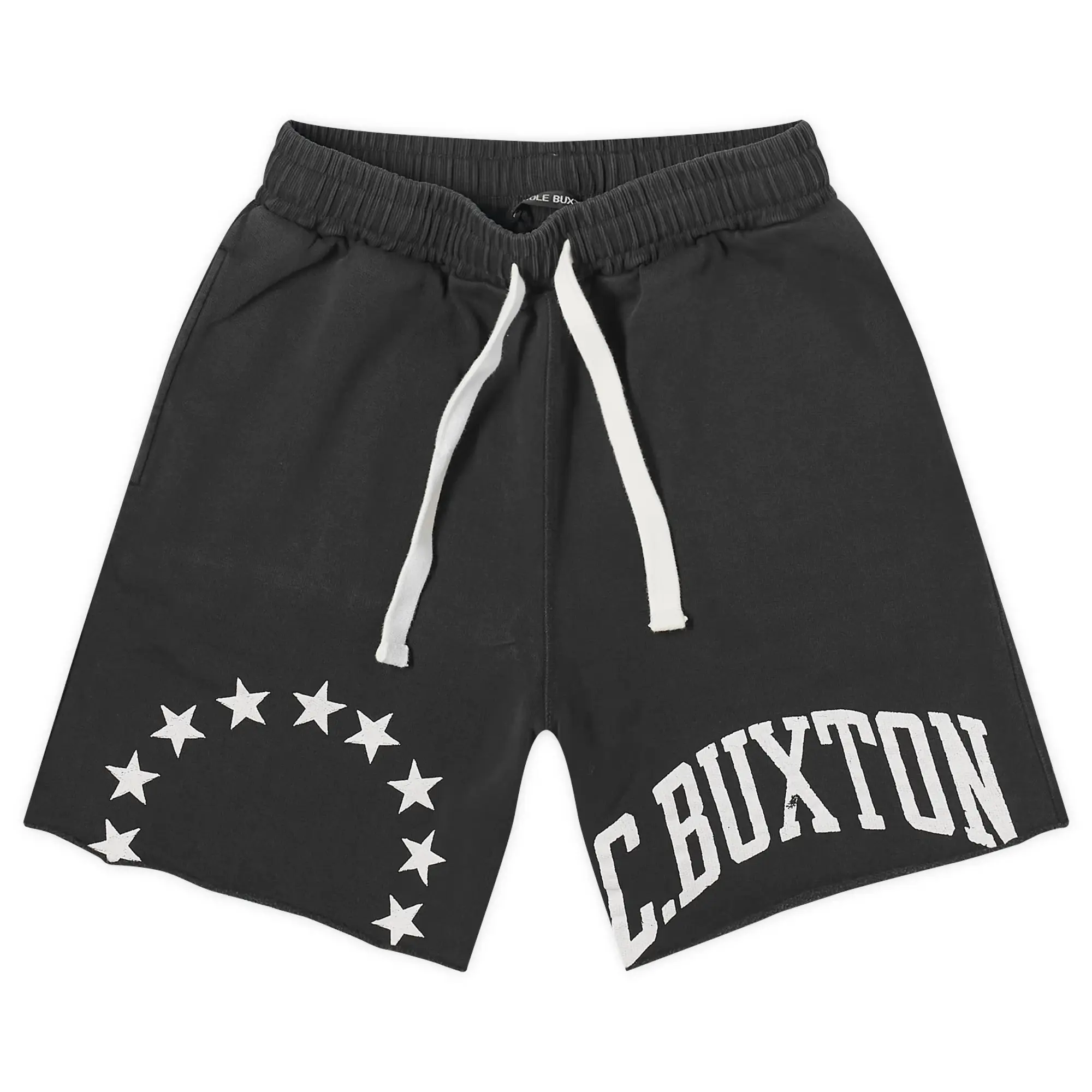 Cole Buxton Men's Cut Off Varsity Sweat Shorts Vintage Black