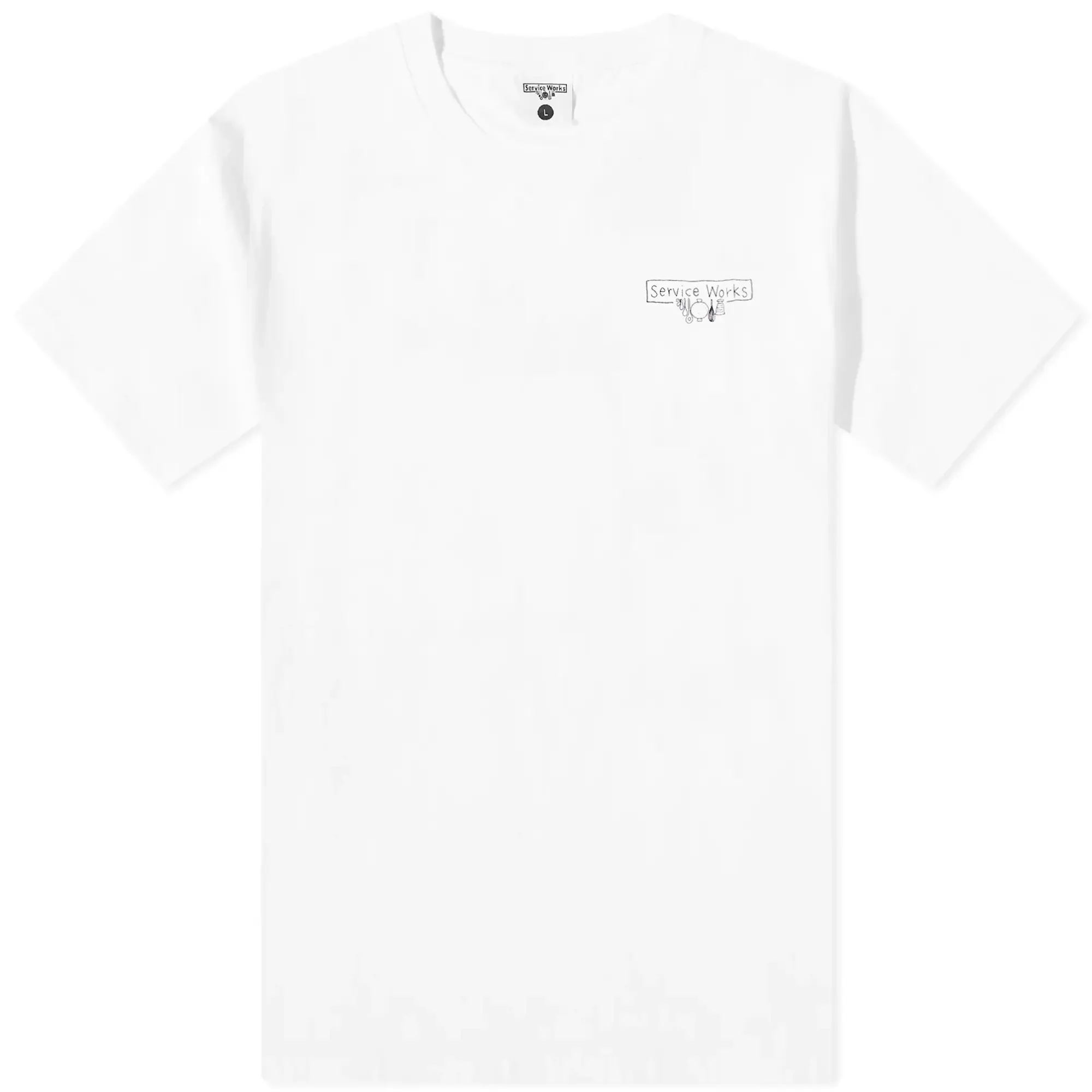Service Works Scribble Logo T-Shirt - White